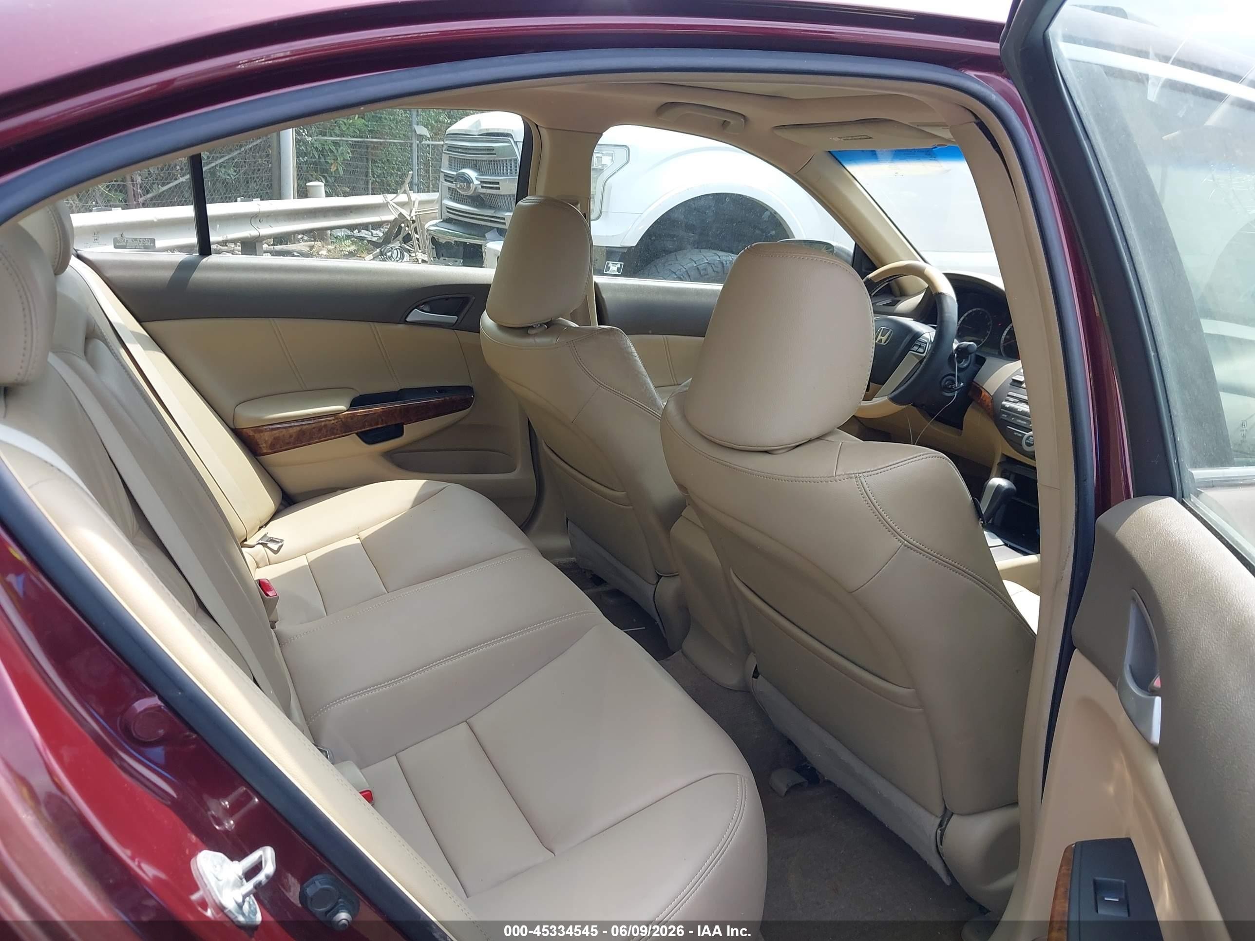 2009 Honda Accord 2.4 Ex-l Burgundy vin: 1HGCP26809A083522