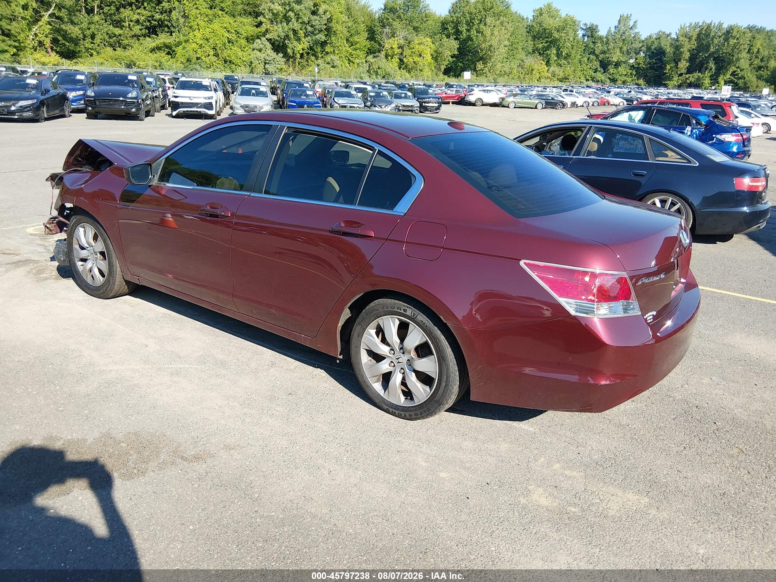 2009 Honda Accord 2.4 Ex-l Burgundy vin: 1HGCP26809A099462