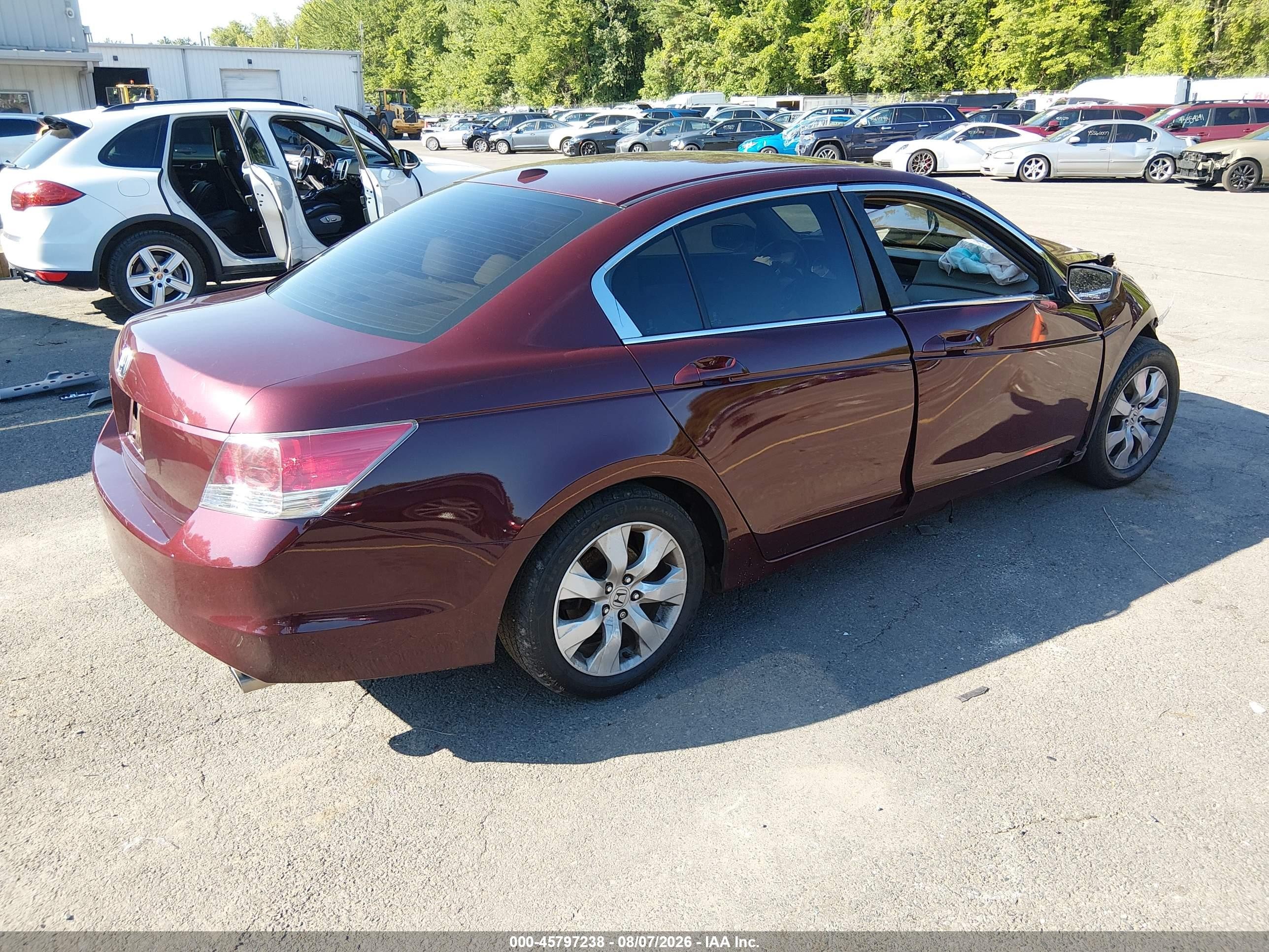 2009 Honda Accord 2.4 Ex-l Burgundy vin: 1HGCP26809A099462