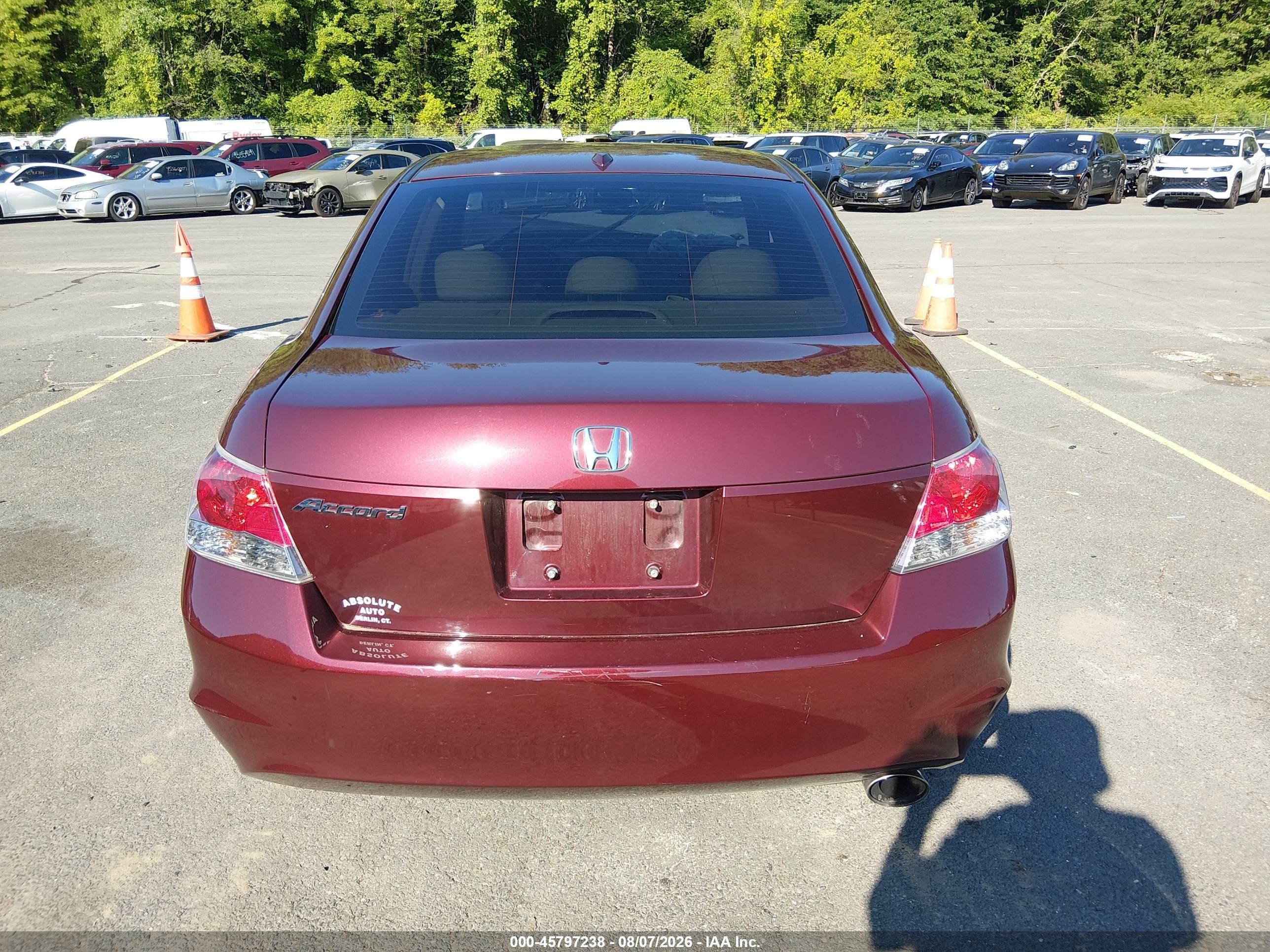 2009 Honda Accord 2.4 Ex-l Burgundy vin: 1HGCP26809A099462