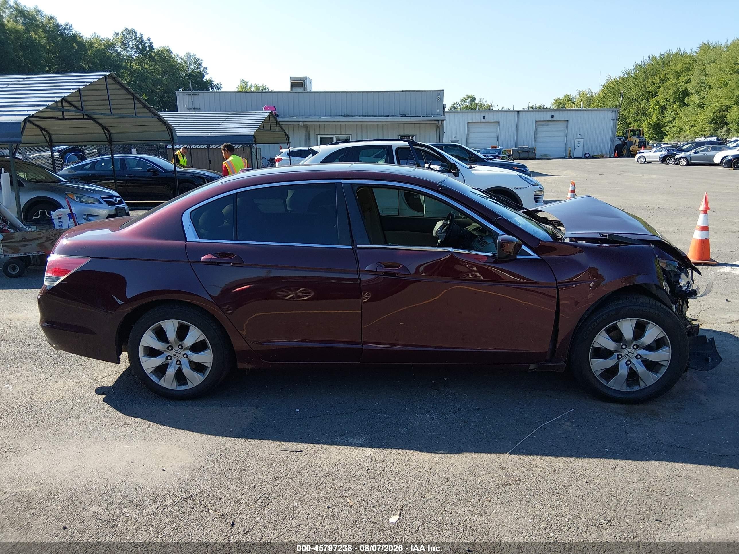 2009 Honda Accord 2.4 Ex-l Burgundy vin: 1HGCP26809A099462