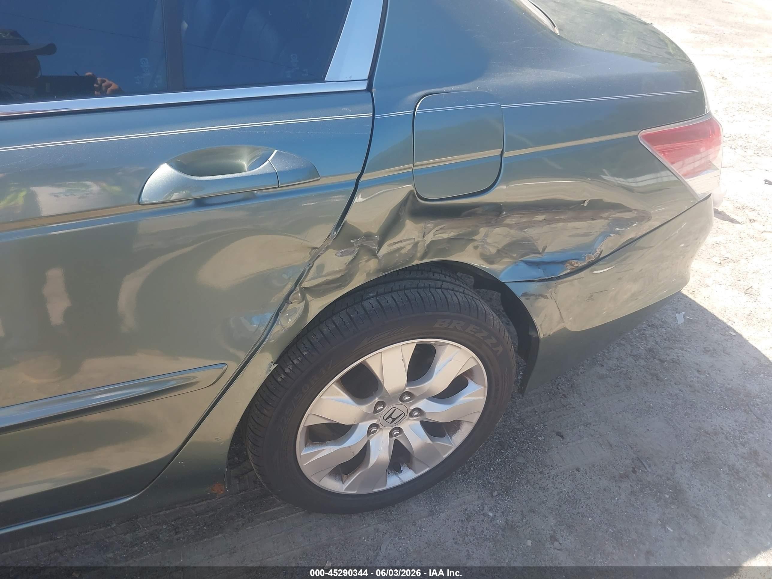 2009 Honda Accord 2.4 Ex-l Green vin: 1HGCP26809A122318