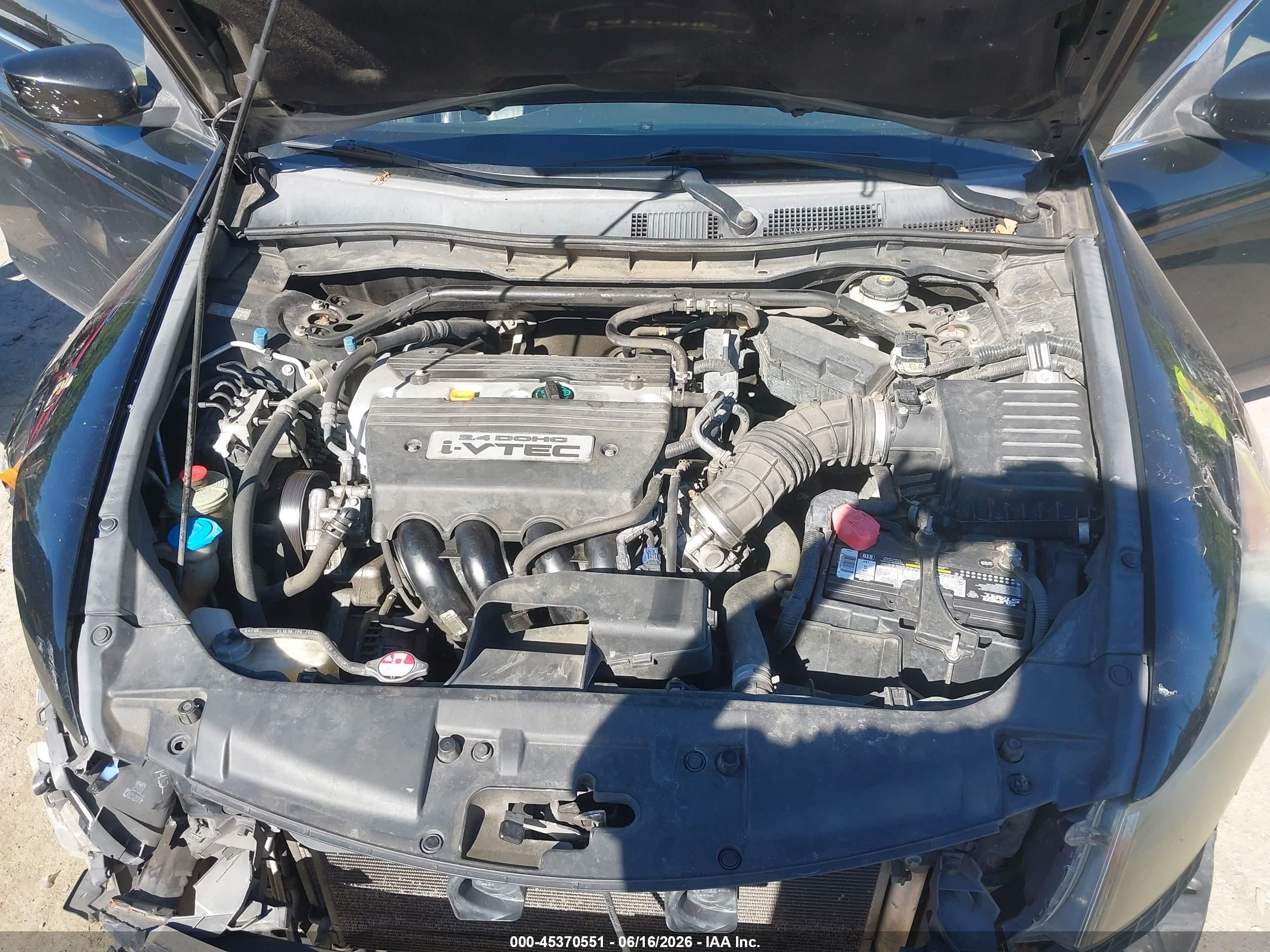 2009 Honda Accord 2.4 Ex-l Черный vin: 1HGCP26809A147204