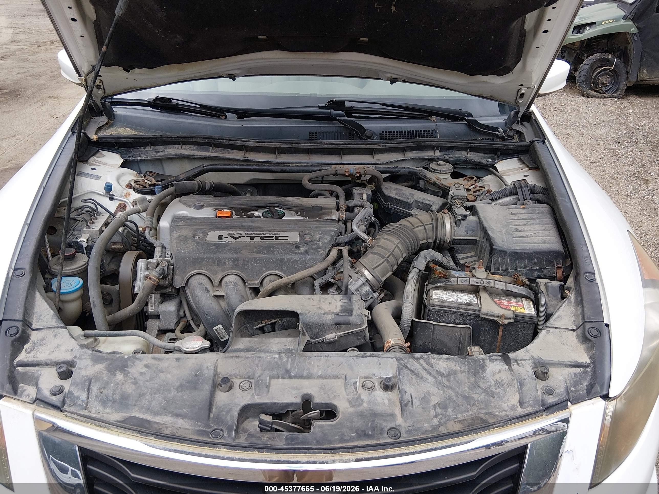 2009 Honda Accord 2.4 Ex-l White vin: 1HGCP26809A175908