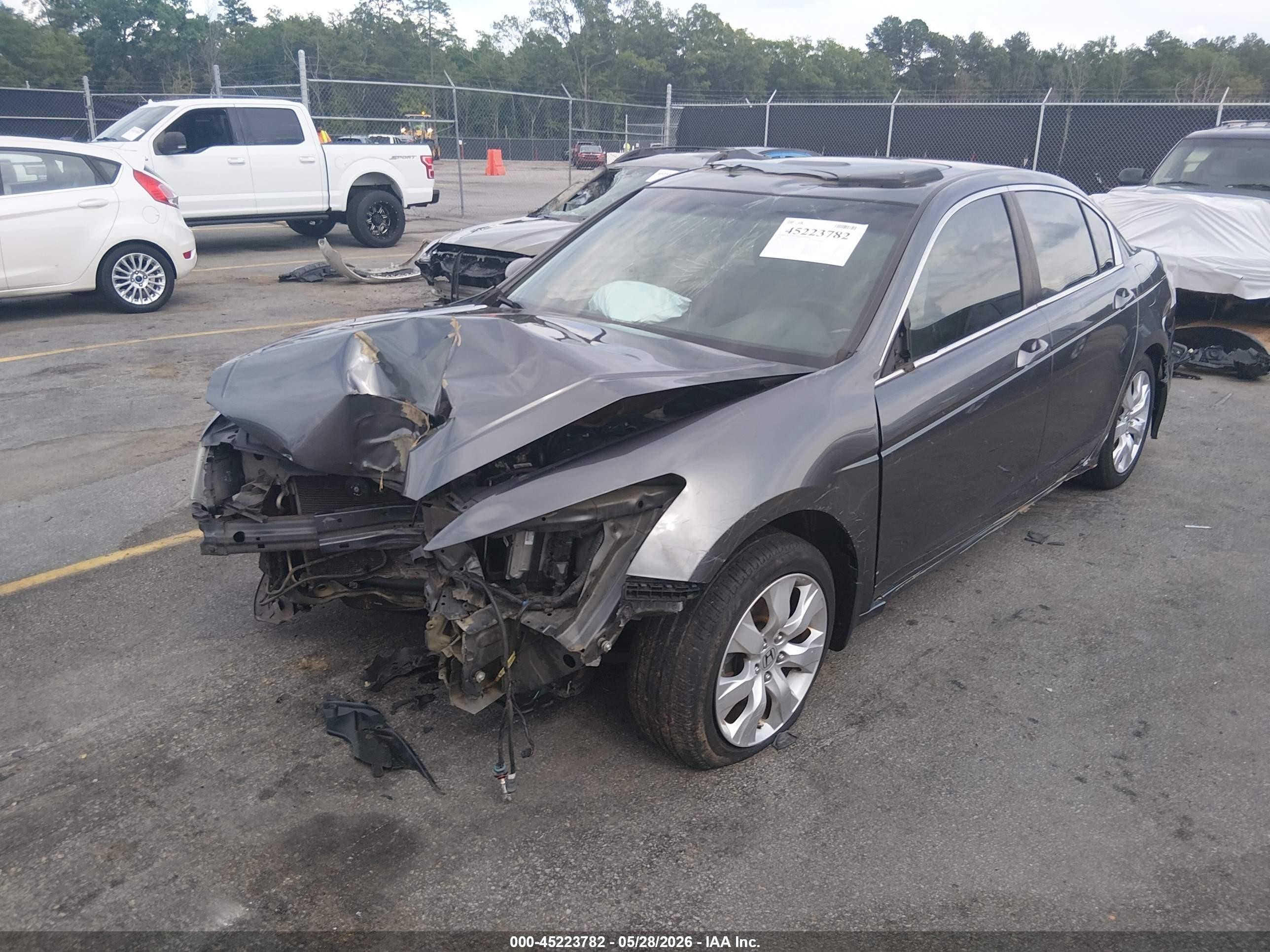 2008 Honda Accord 2.4 Ex-l Gray vin: 1HGCP26818A045389