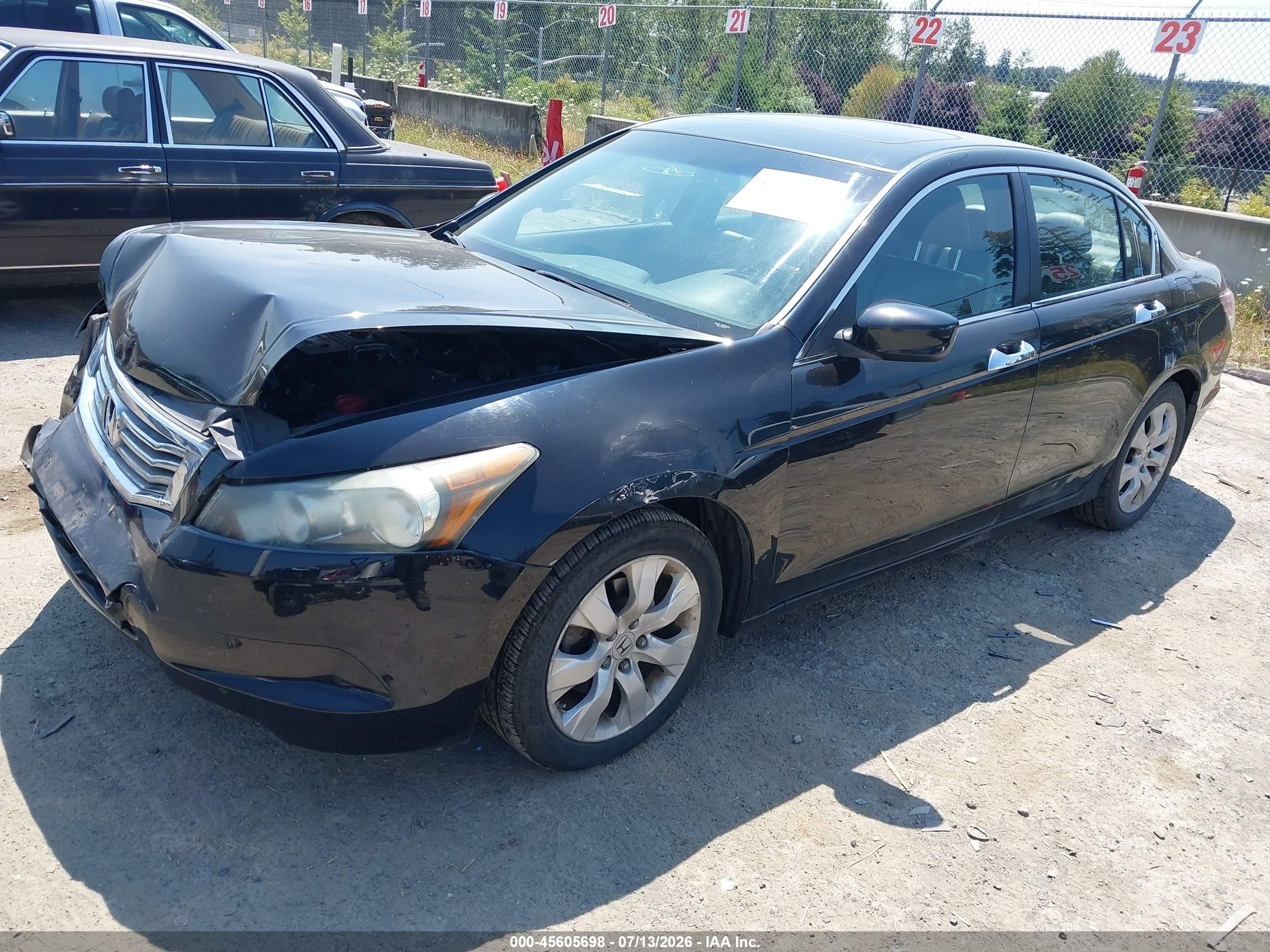 2008 Honda Accord 2.4 Ex-l Black vin: 1HGCP26818A073158