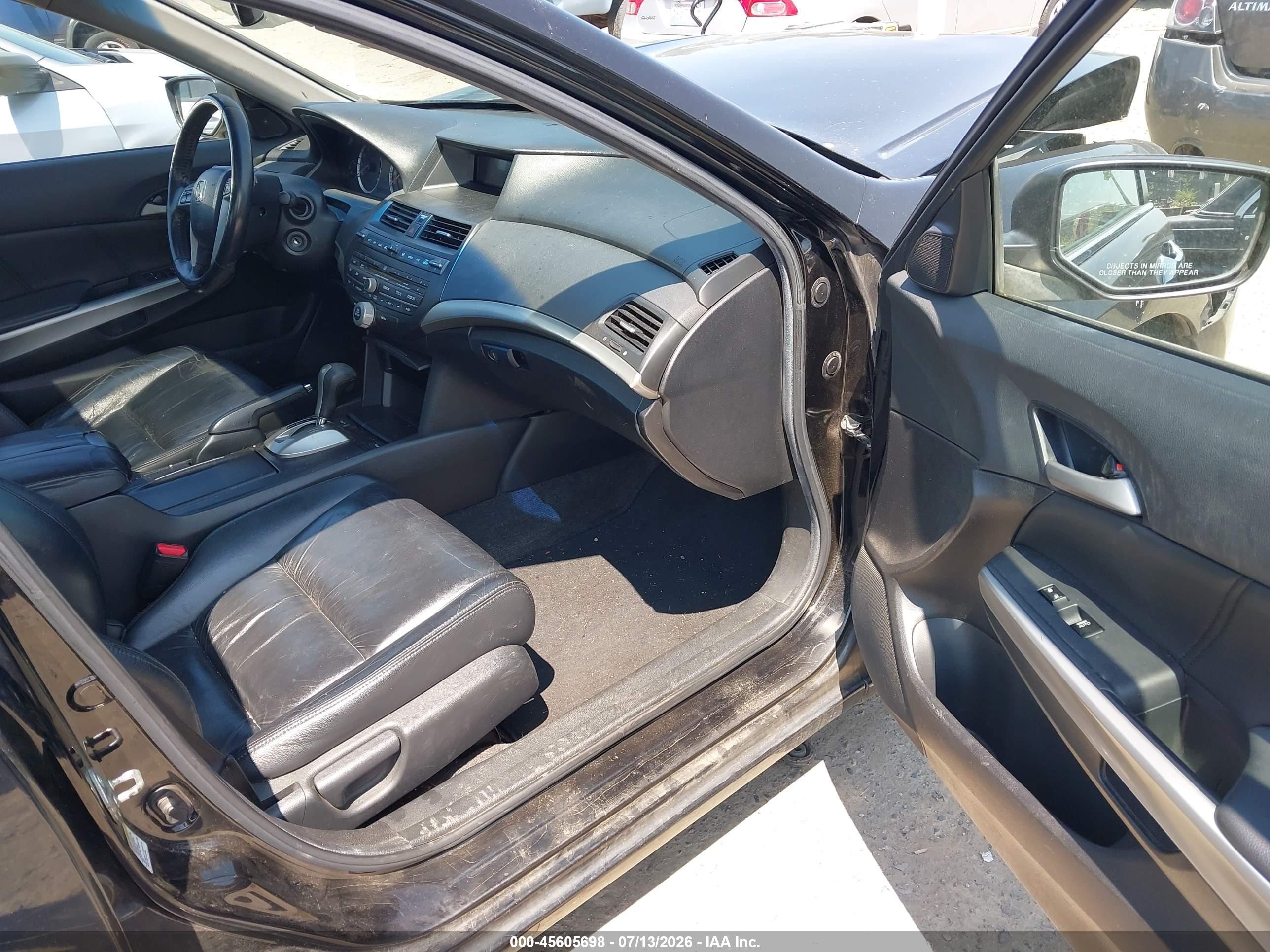 2008 Honda Accord 2.4 Ex-l Black vin: 1HGCP26818A073158