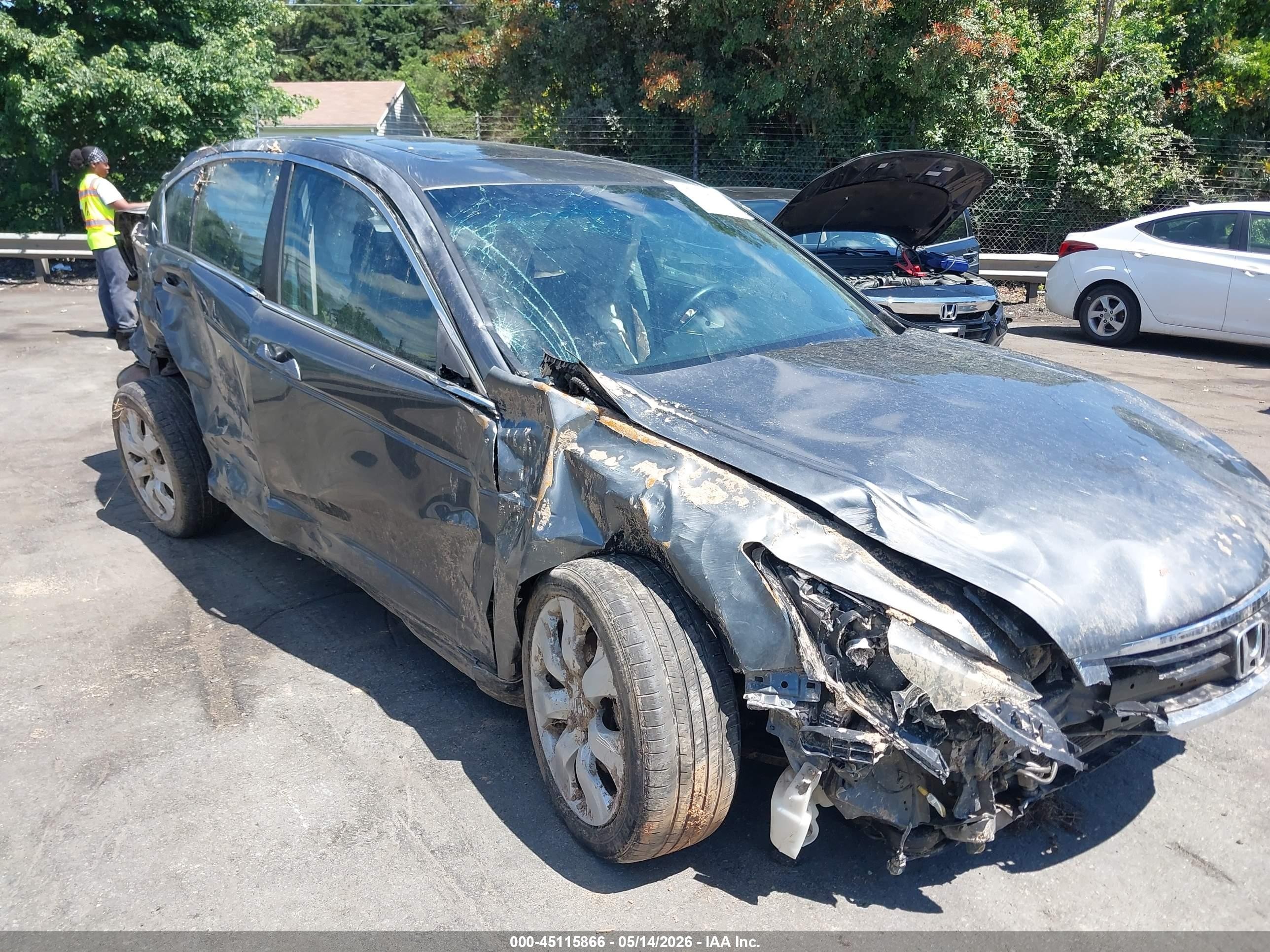 2008 Honda Accord 2.4 Ex-l Gray vin: 1HGCP26818A084192