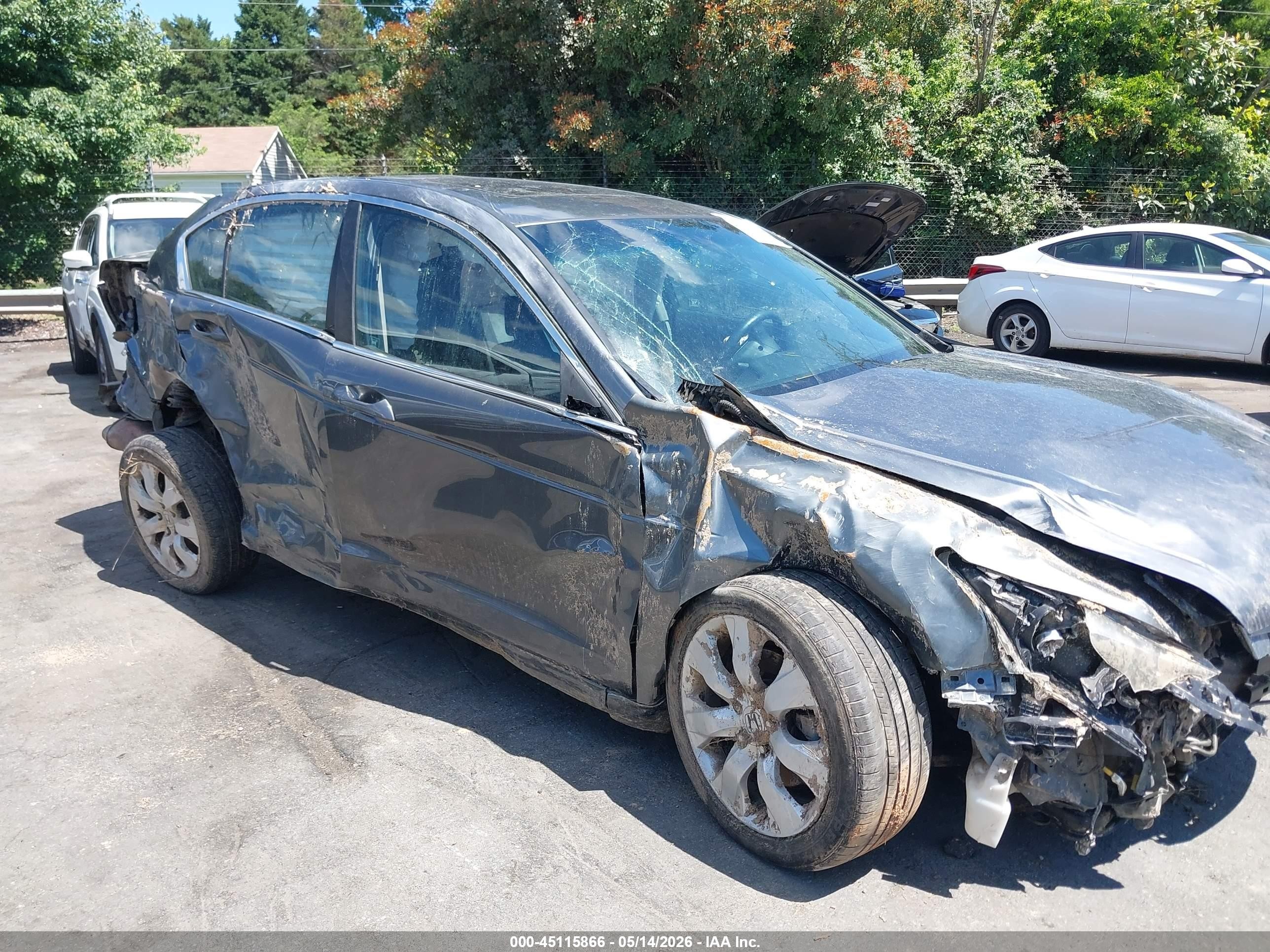 2008 Honda Accord 2.4 Ex-l Gray vin: 1HGCP26818A084192