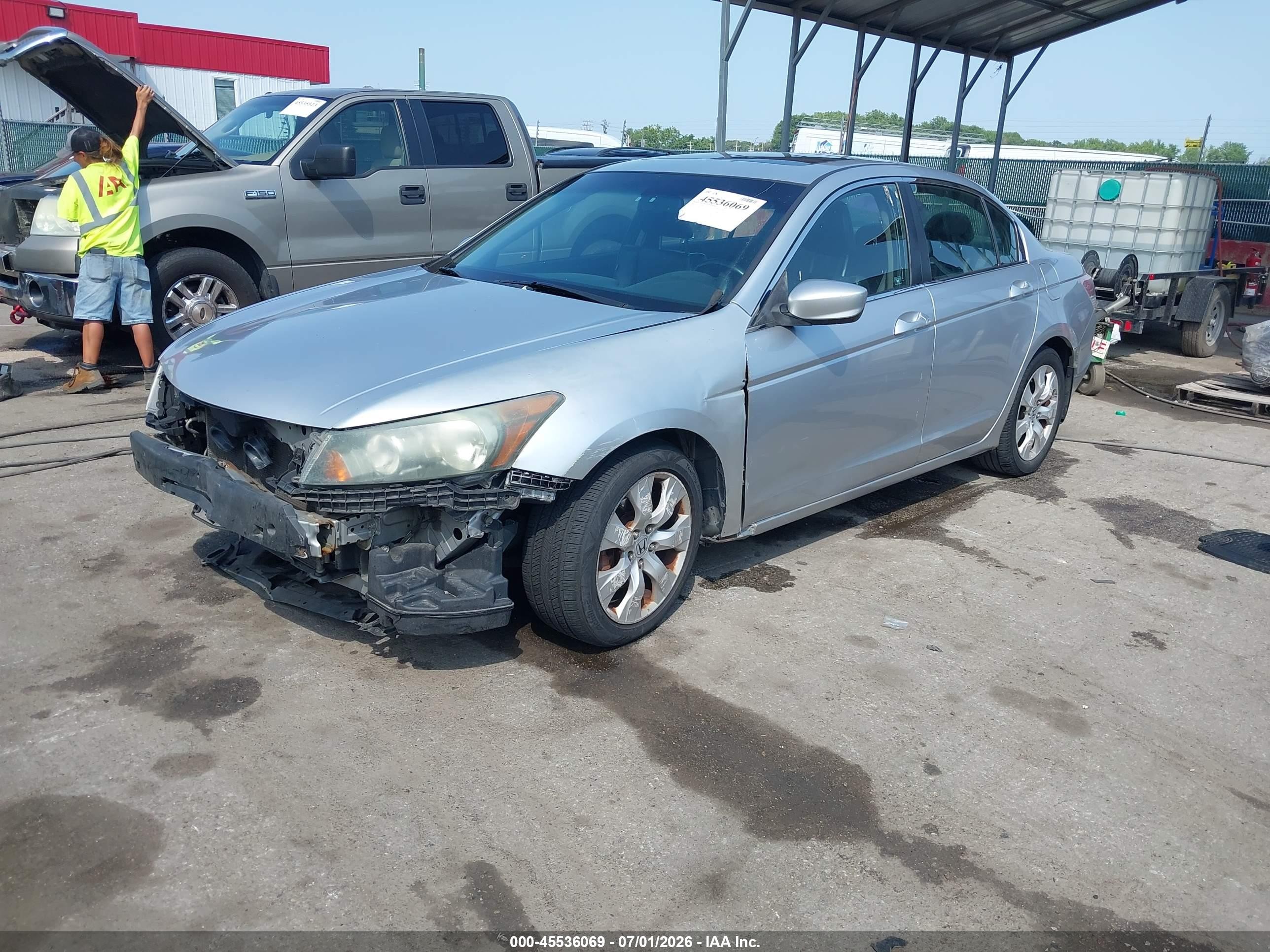 2008 Honda Accord 2.4 Ex-l Silver vin: 1HGCP26818A087397