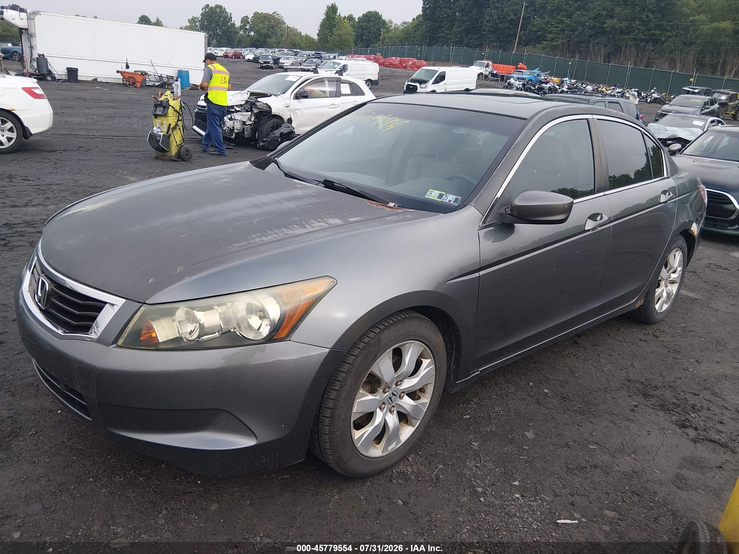 2008 Honda Accord 2.4 Ex-l Gray vin: 1HGCP26818A096598
