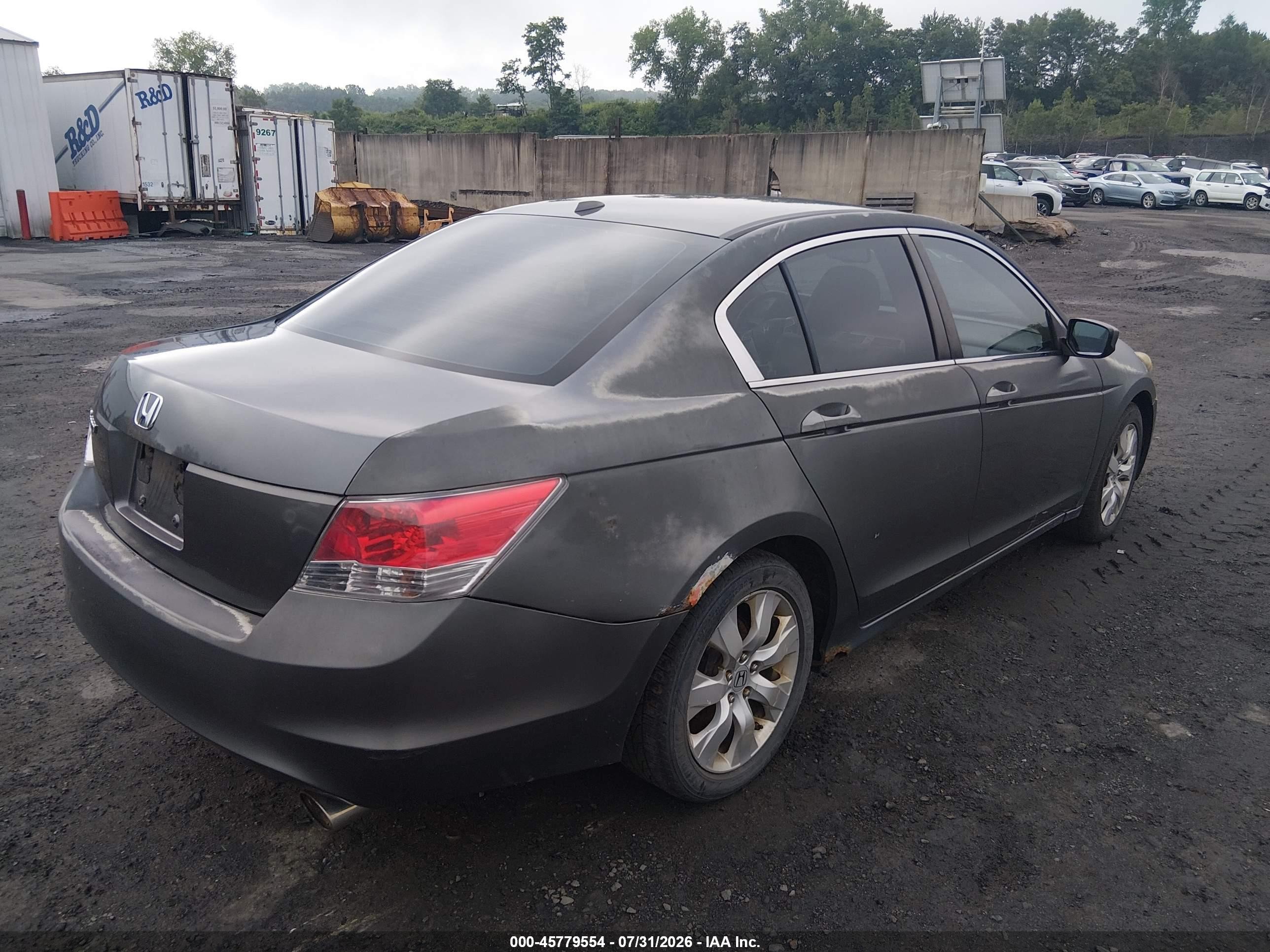 2008 Honda Accord 2.4 Ex-l Gray vin: 1HGCP26818A096598