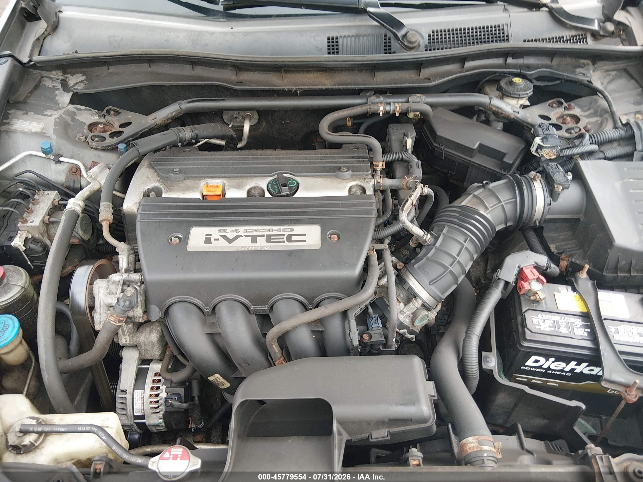 2008 Honda Accord 2.4 Ex-l Gray vin: 1HGCP26818A096598