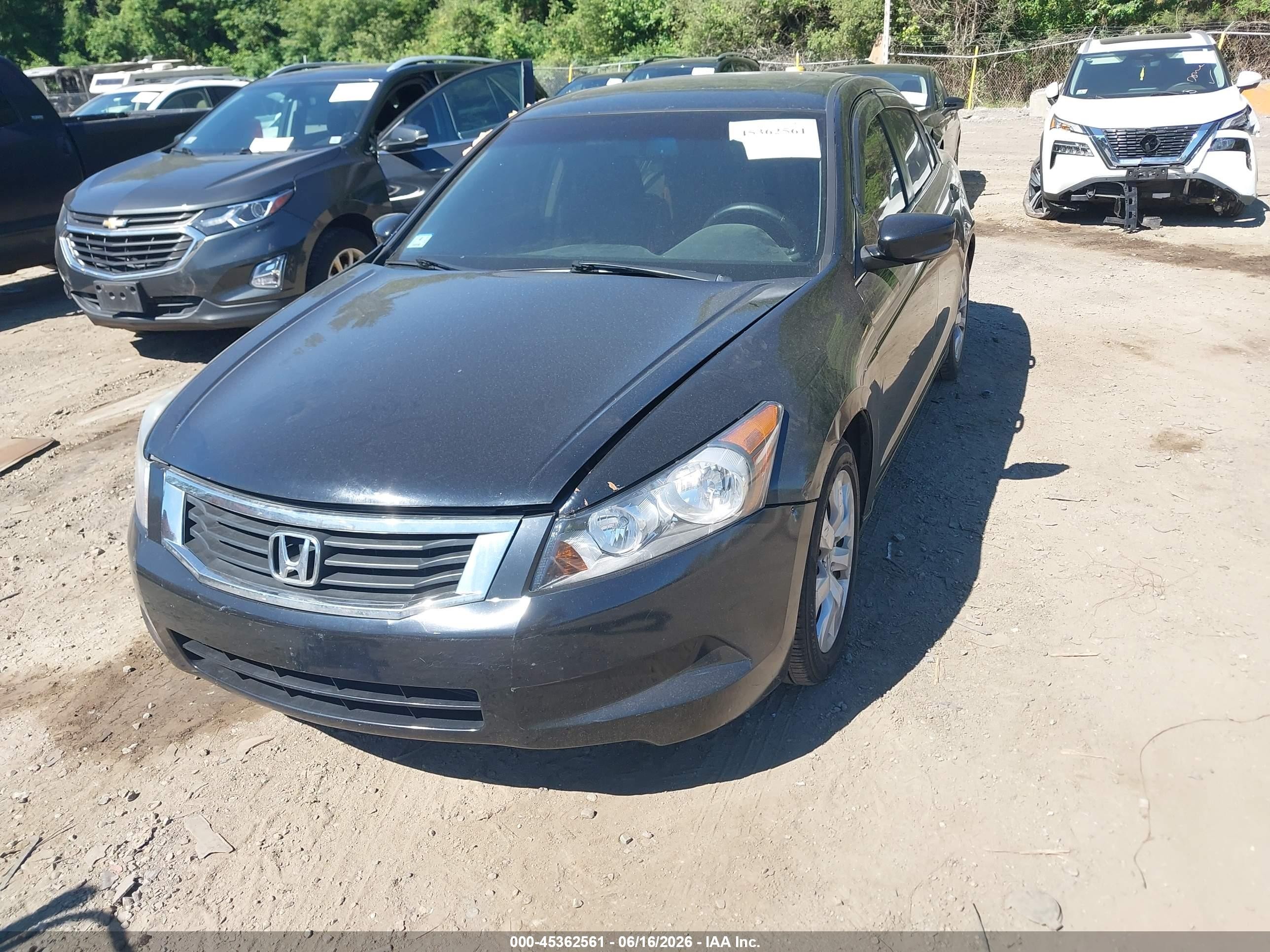 2008 Honda Accord 2.4 Ex-l Black vin: 1HGCP26818A115327