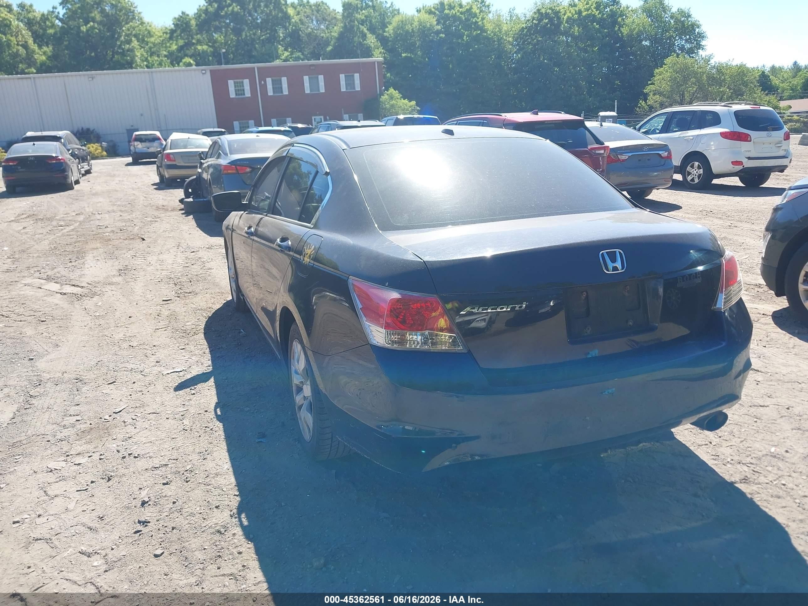 2008 Honda Accord 2.4 Ex-l Black vin: 1HGCP26818A115327