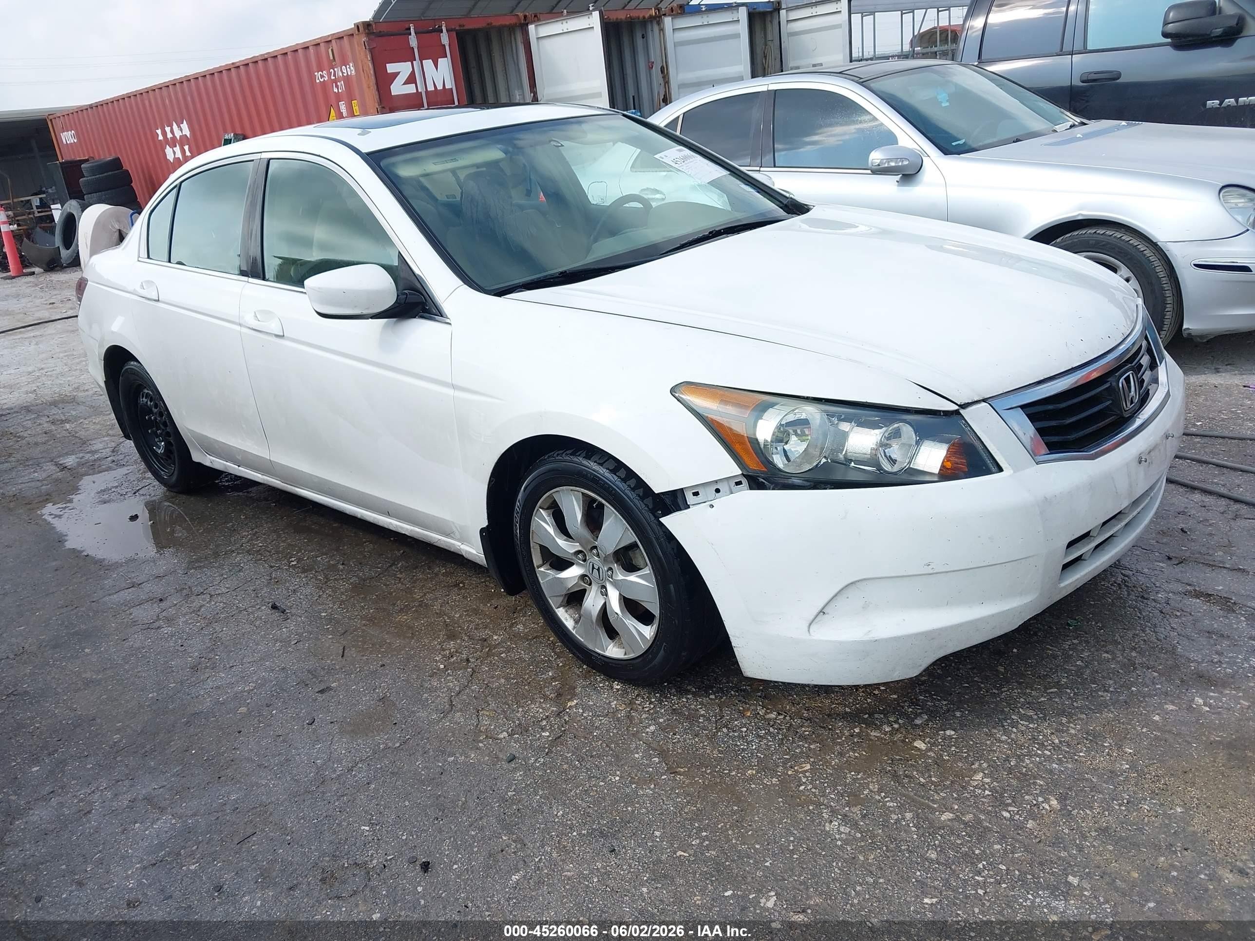 2008 Honda Accord 2.4 Ex-l White vin: 1HGCP26818A130250