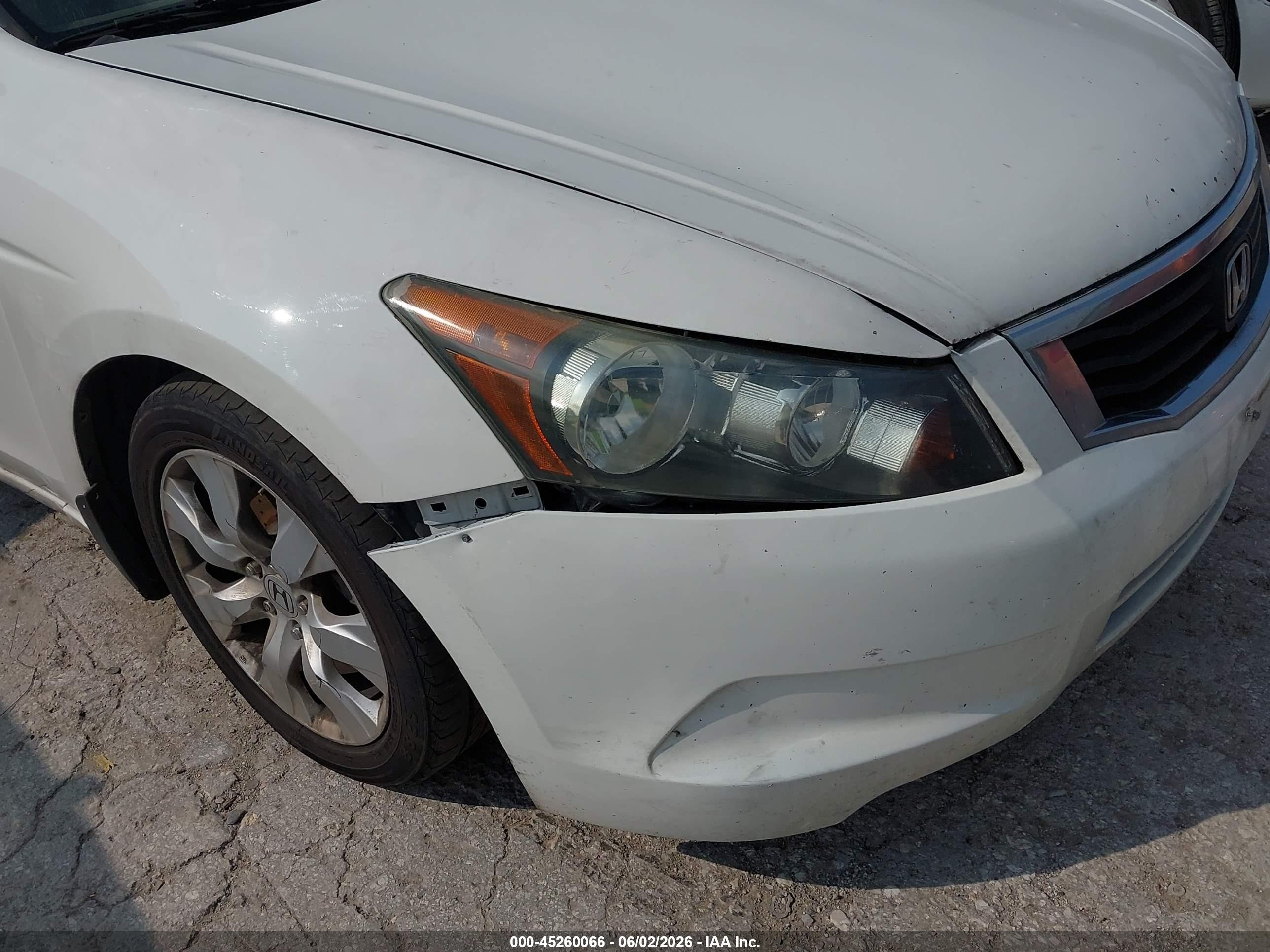 2008 Honda Accord 2.4 Ex-l White vin: 1HGCP26818A130250