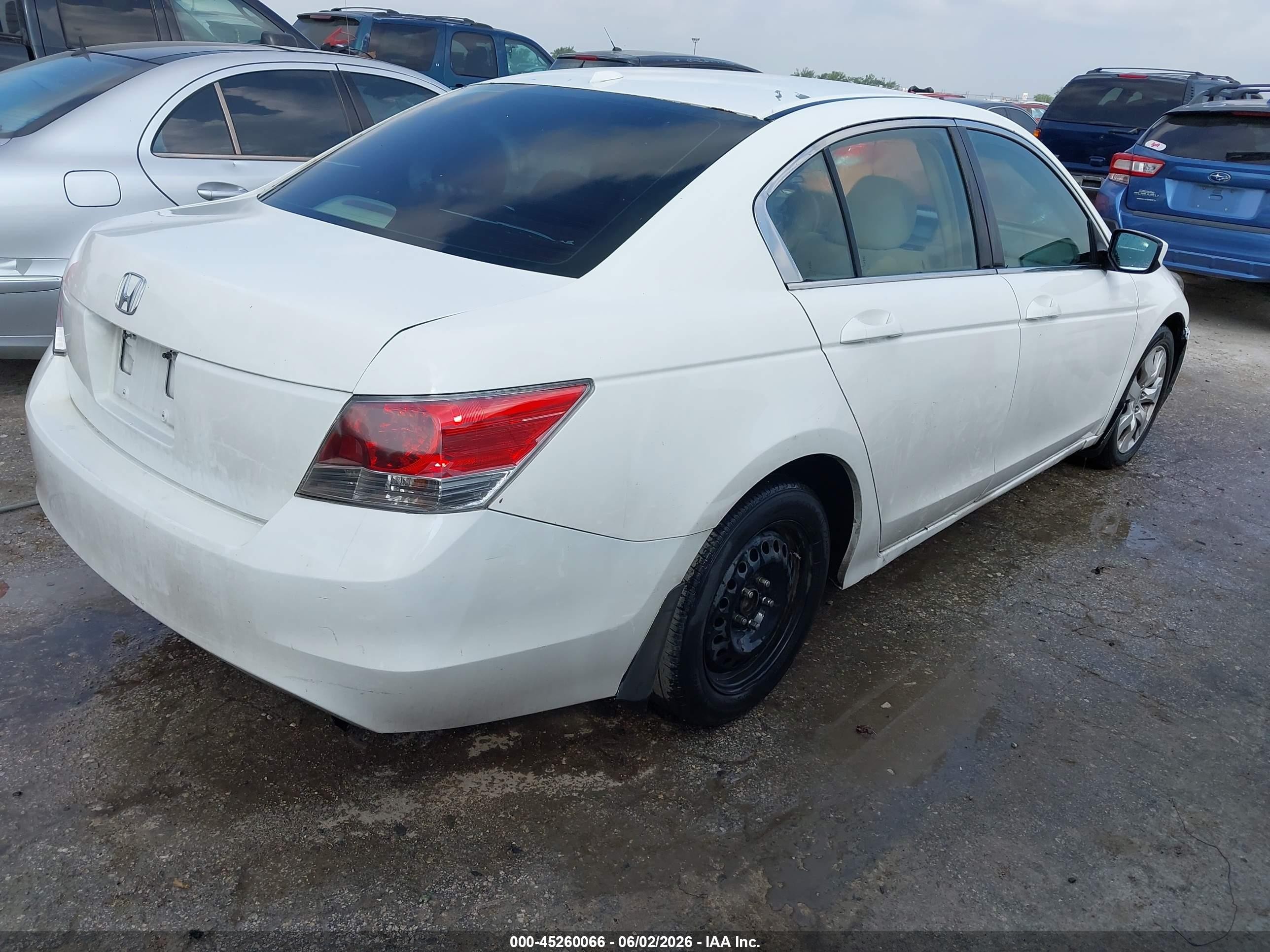 2008 Honda Accord 2.4 Ex-l White vin: 1HGCP26818A130250