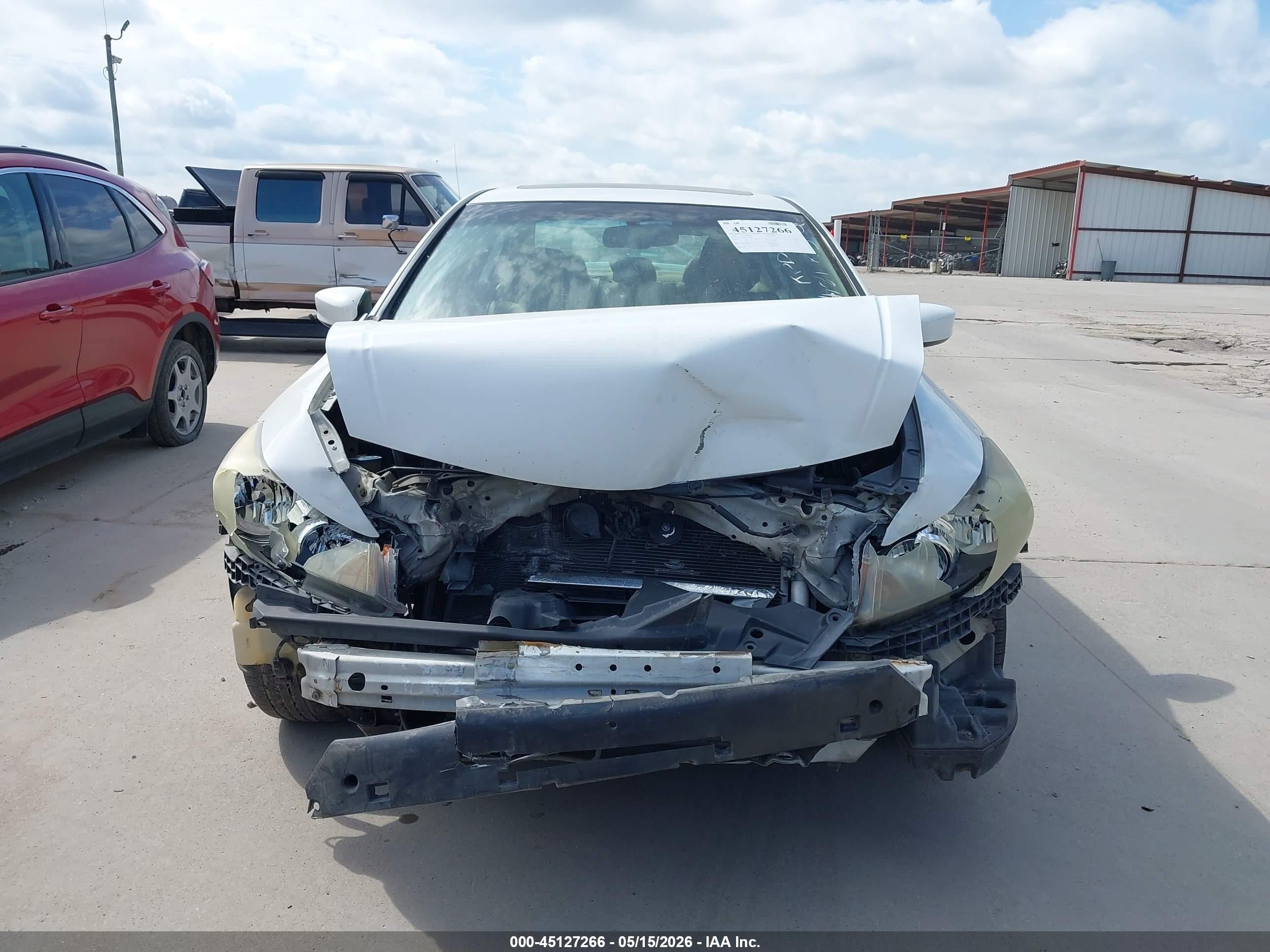 2009 Honda Accord 2.4 Ex-l White vin: 1HGCP26819A006352