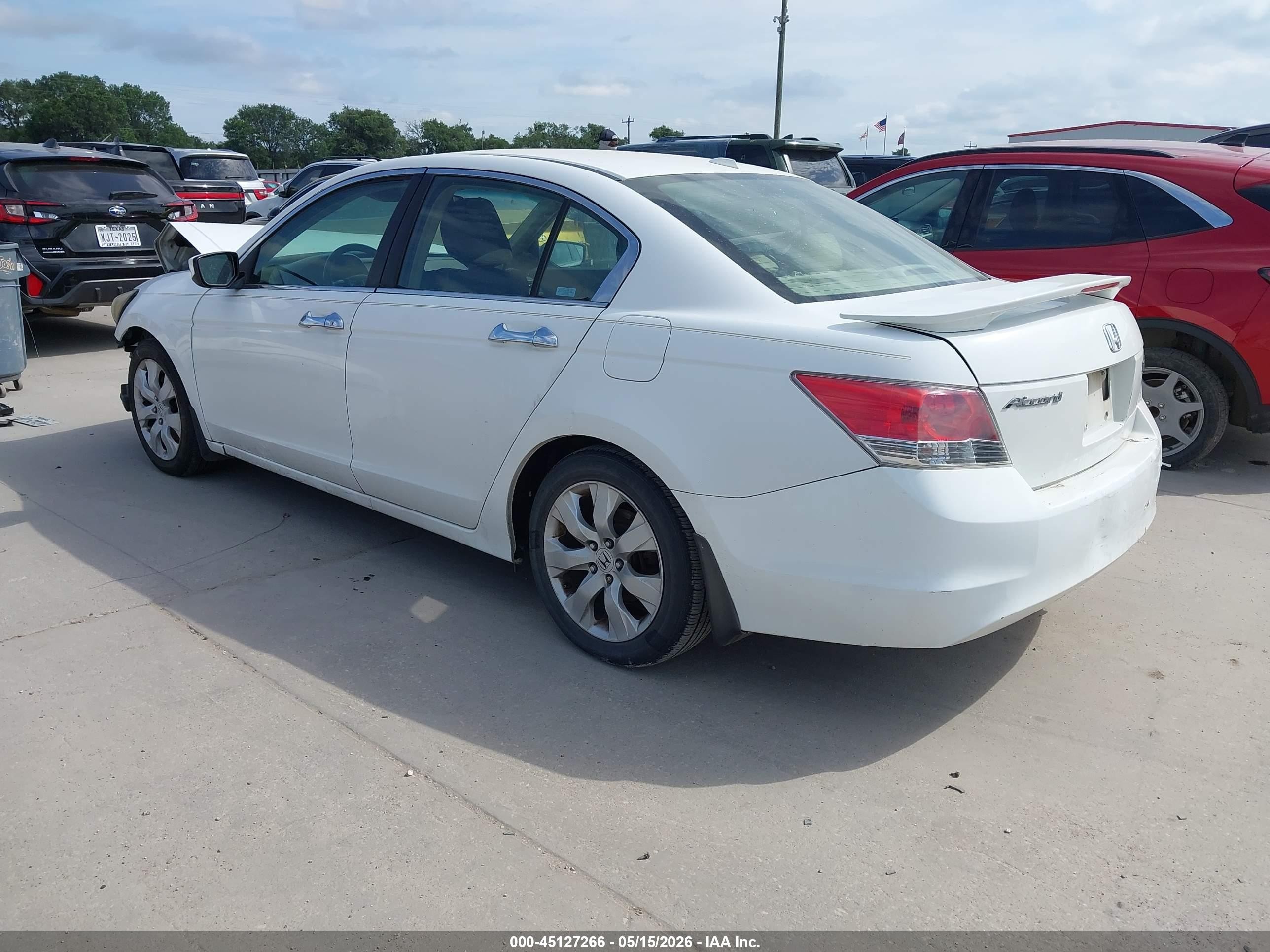2009 Honda Accord 2.4 Ex-l White vin: 1HGCP26819A006352