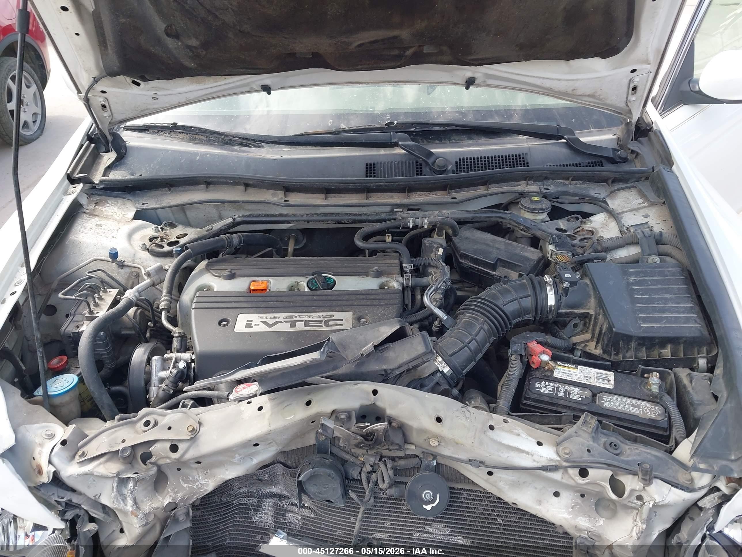 2009 Honda Accord 2.4 Ex-l White vin: 1HGCP26819A006352