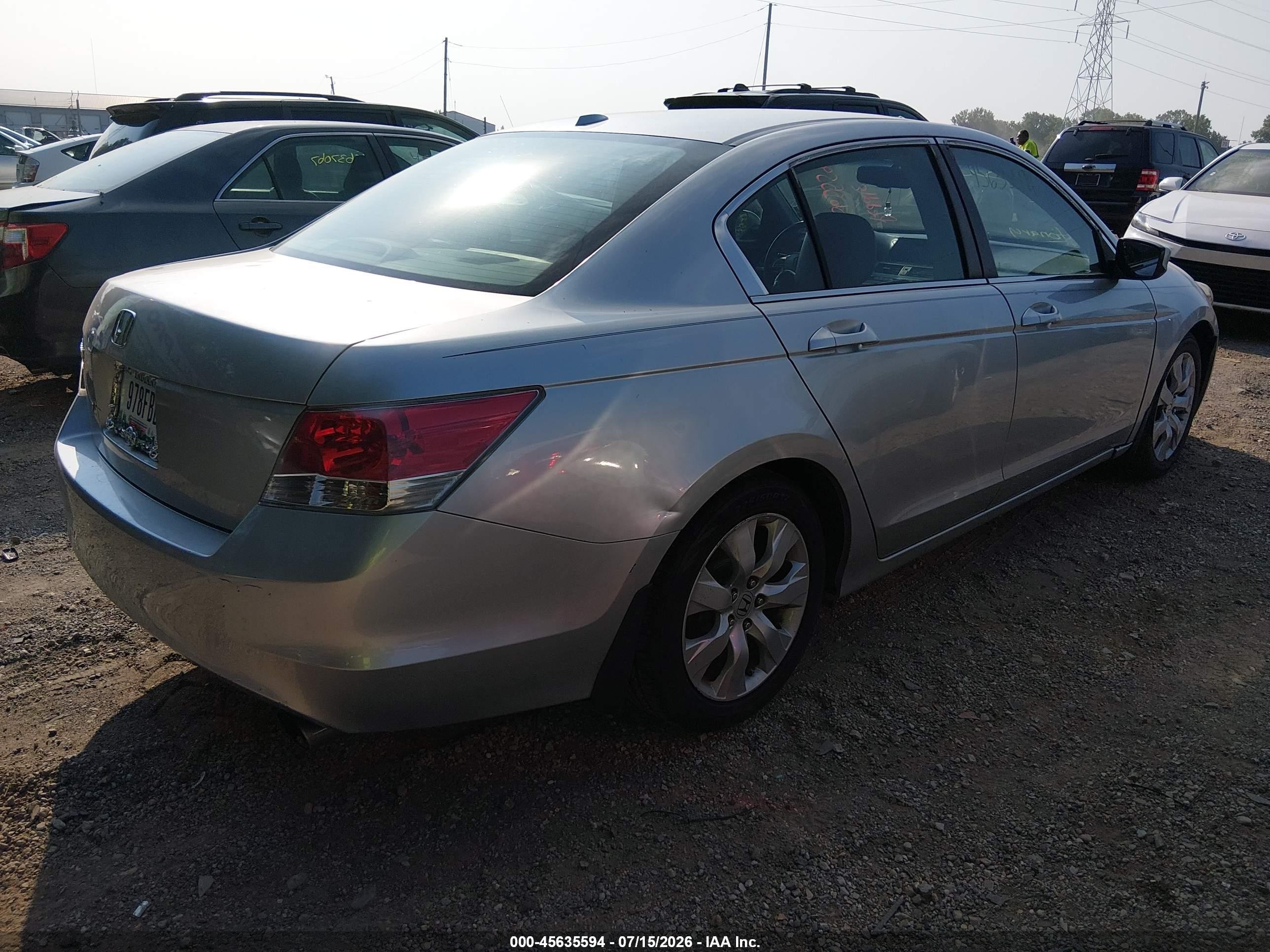 2009 Honda Accord 2.4 Ex-l Silver vin: 1HGCP26819A015696