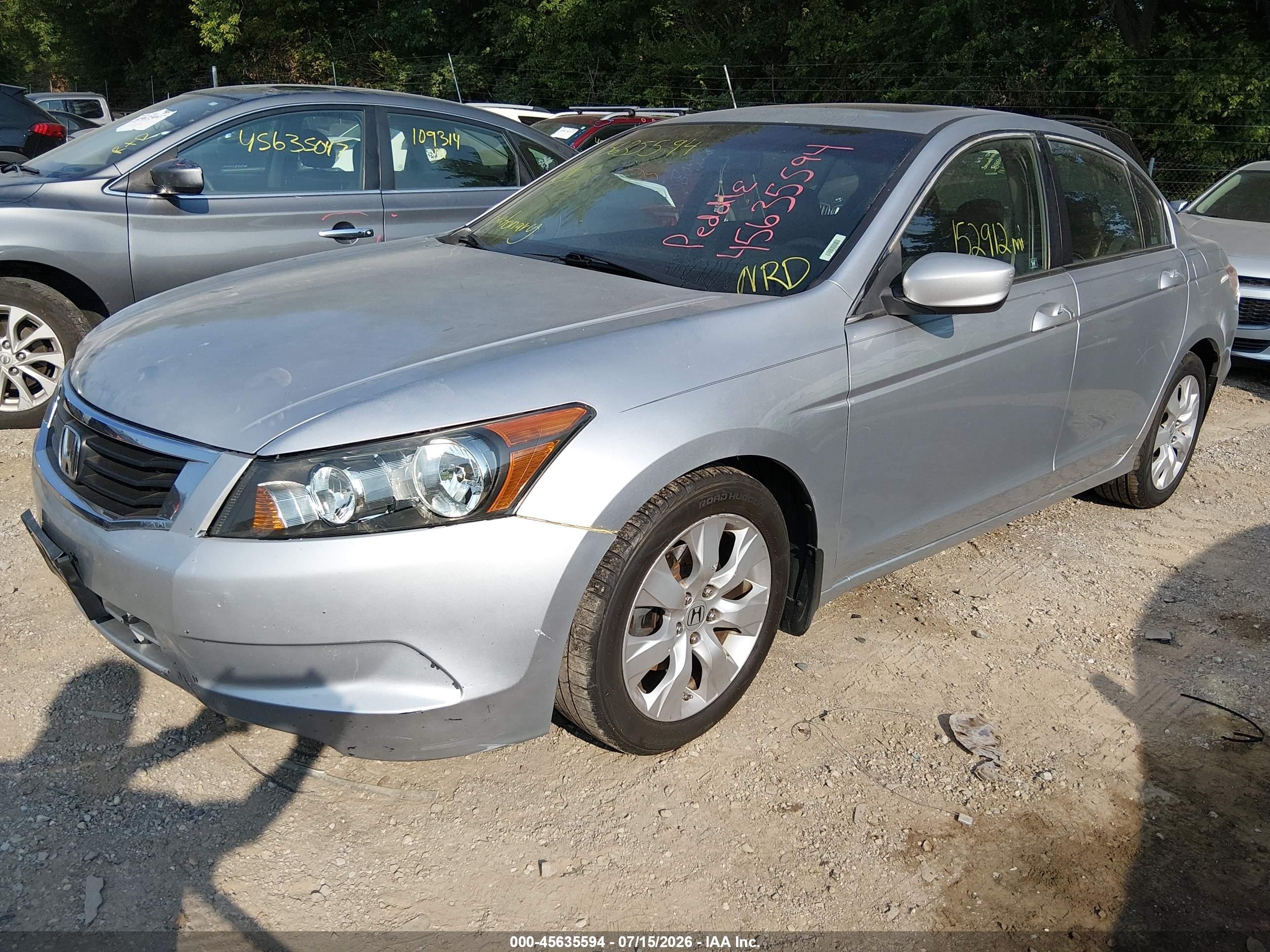 2009 Honda Accord 2.4 Ex-l Silver vin: 1HGCP26819A015696