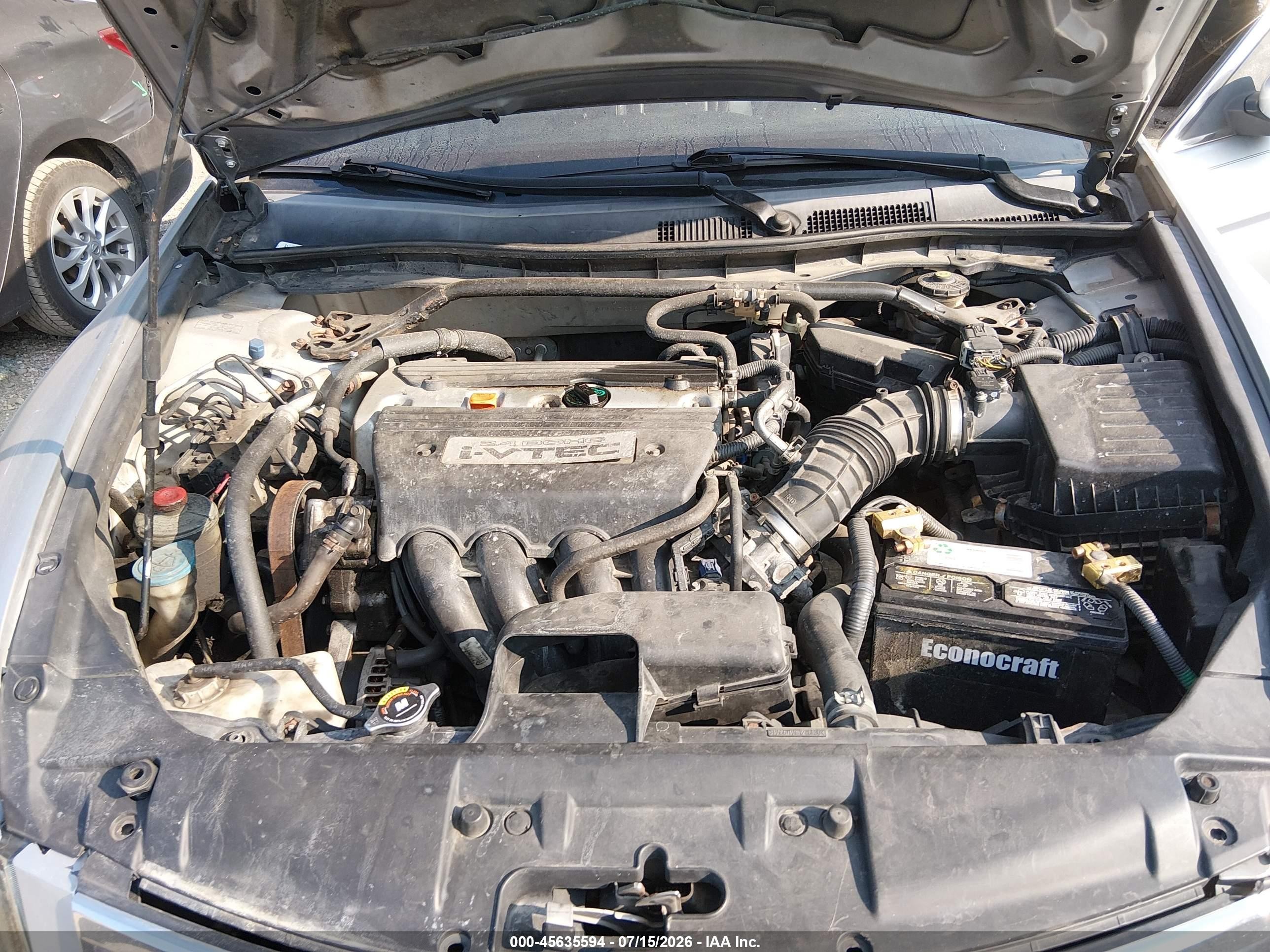 2009 Honda Accord 2.4 Ex-l Silver vin: 1HGCP26819A015696