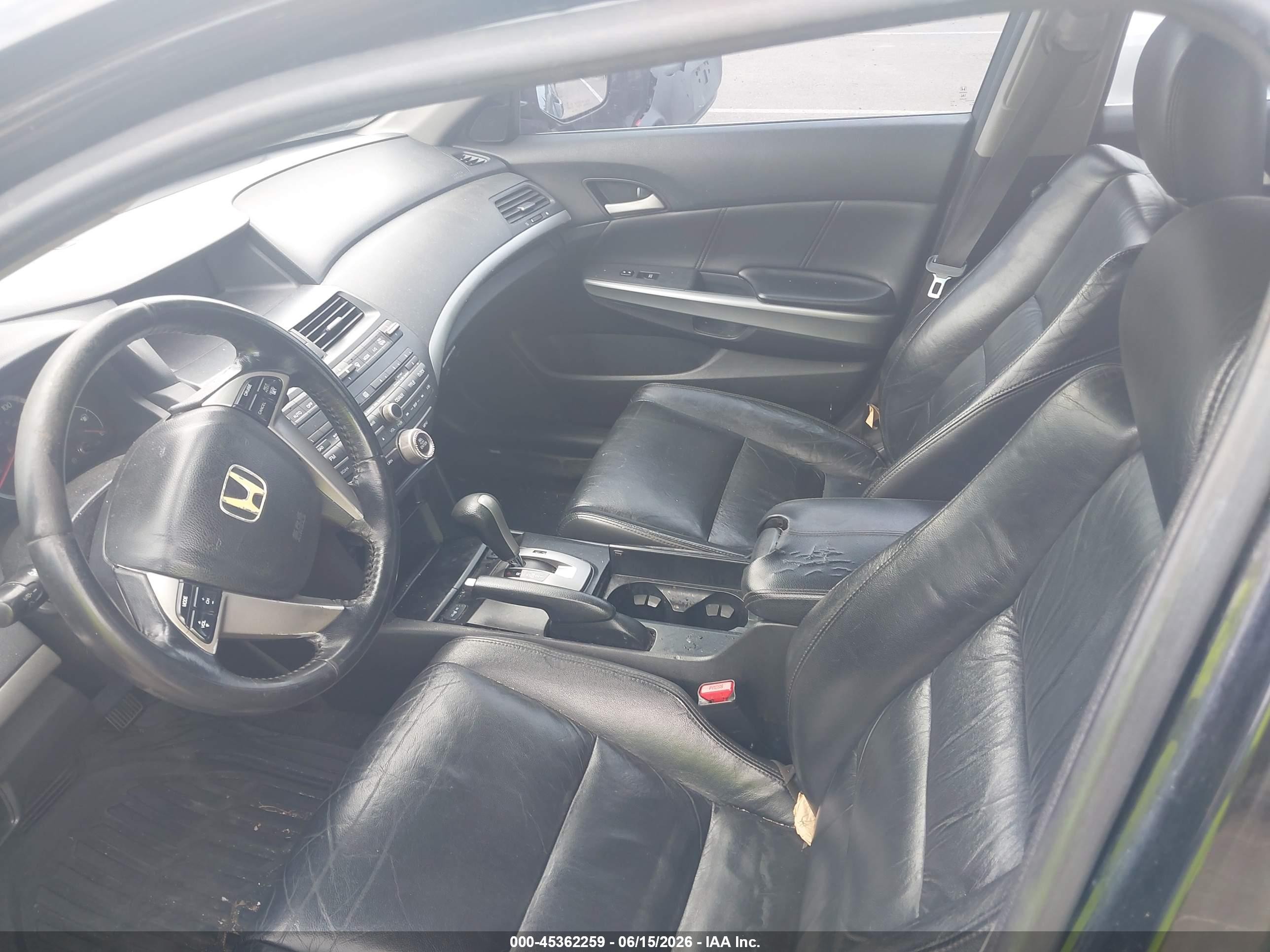 2009 Honda Accord 2.4 Ex-l Black vin: 1HGCP26819A106757