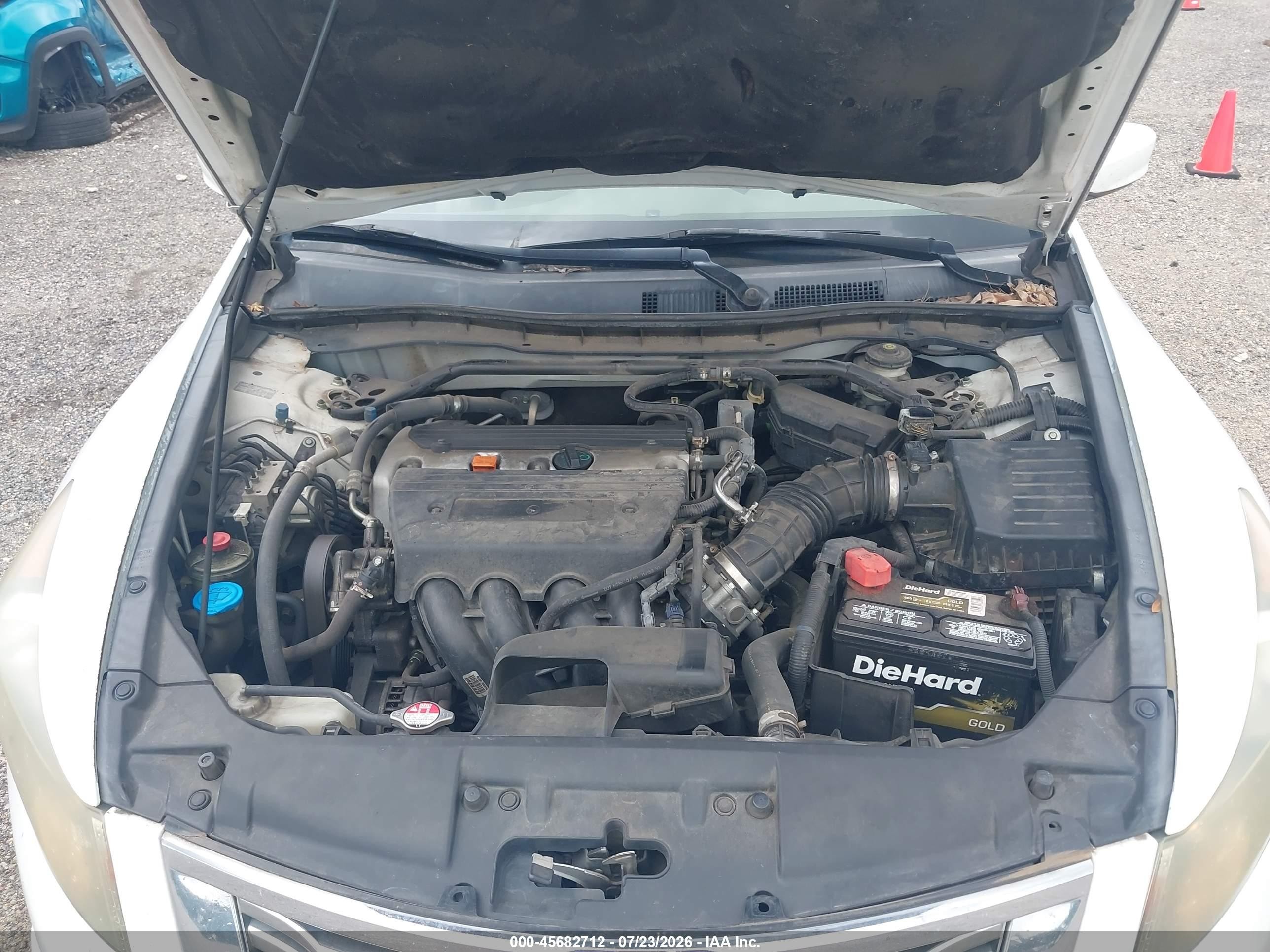 2009 Honda Accord 2.4 Ex-l White vin: 1HGCP26819A120027