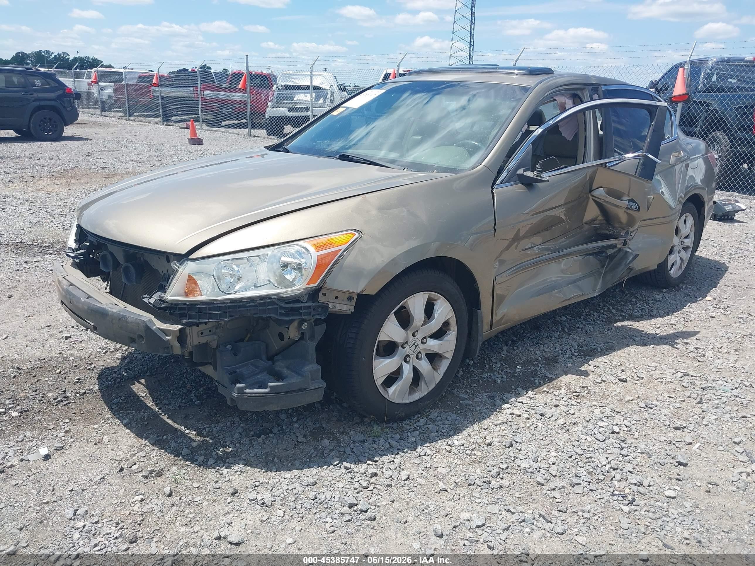 2009 Honda Accord 2.4 Ex-l Золотой vin: 1HGCP26819A121520