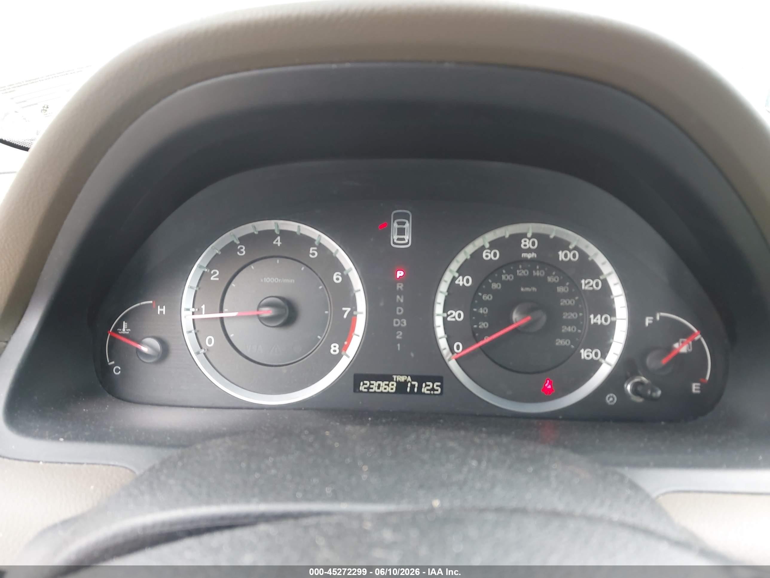2009 Honda Accord 2.4 Ex-l Maroon vin: 1HGCP26819A163556