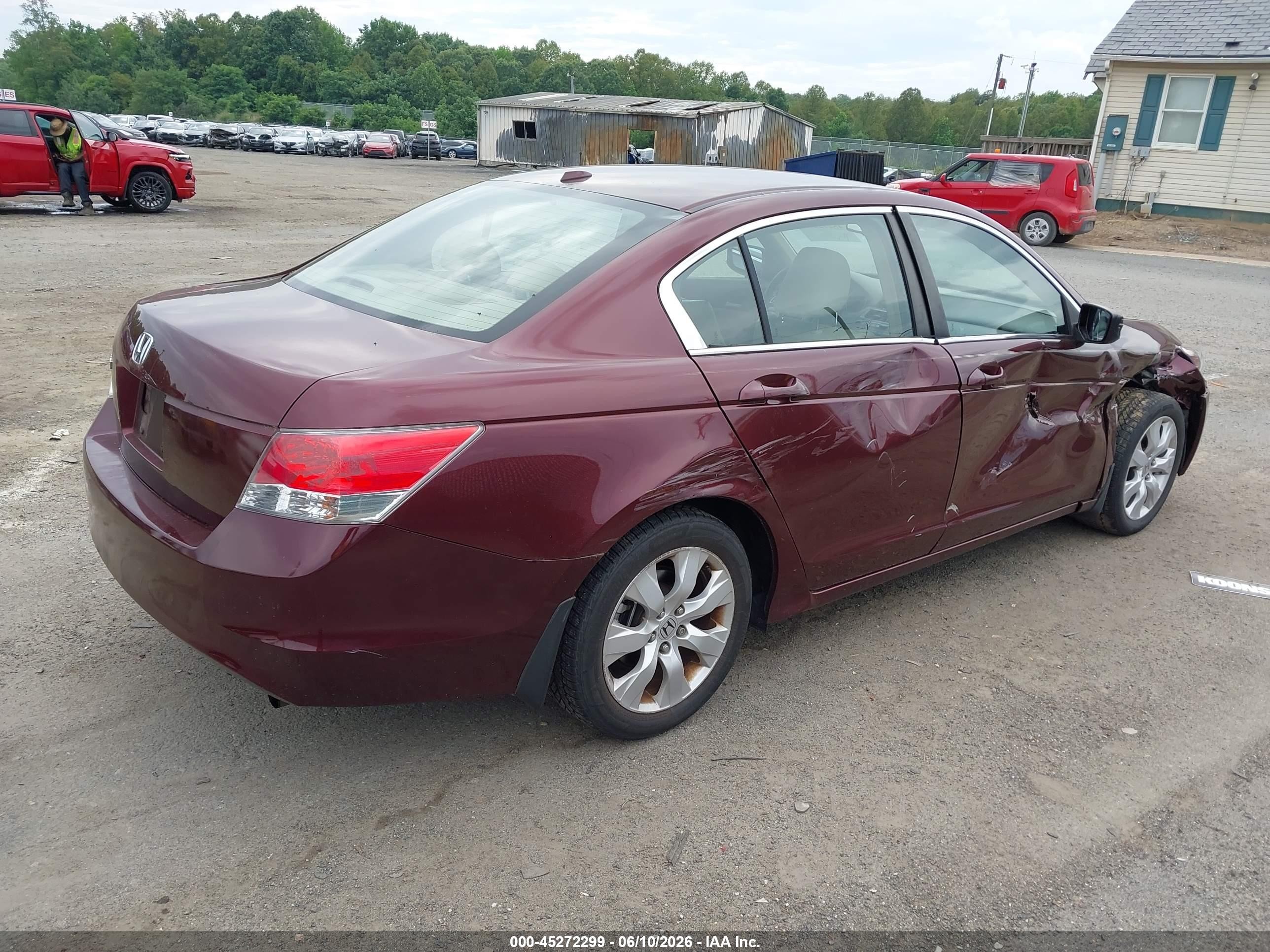 2009 Honda Accord 2.4 Ex-l Maroon vin: 1HGCP26819A163556