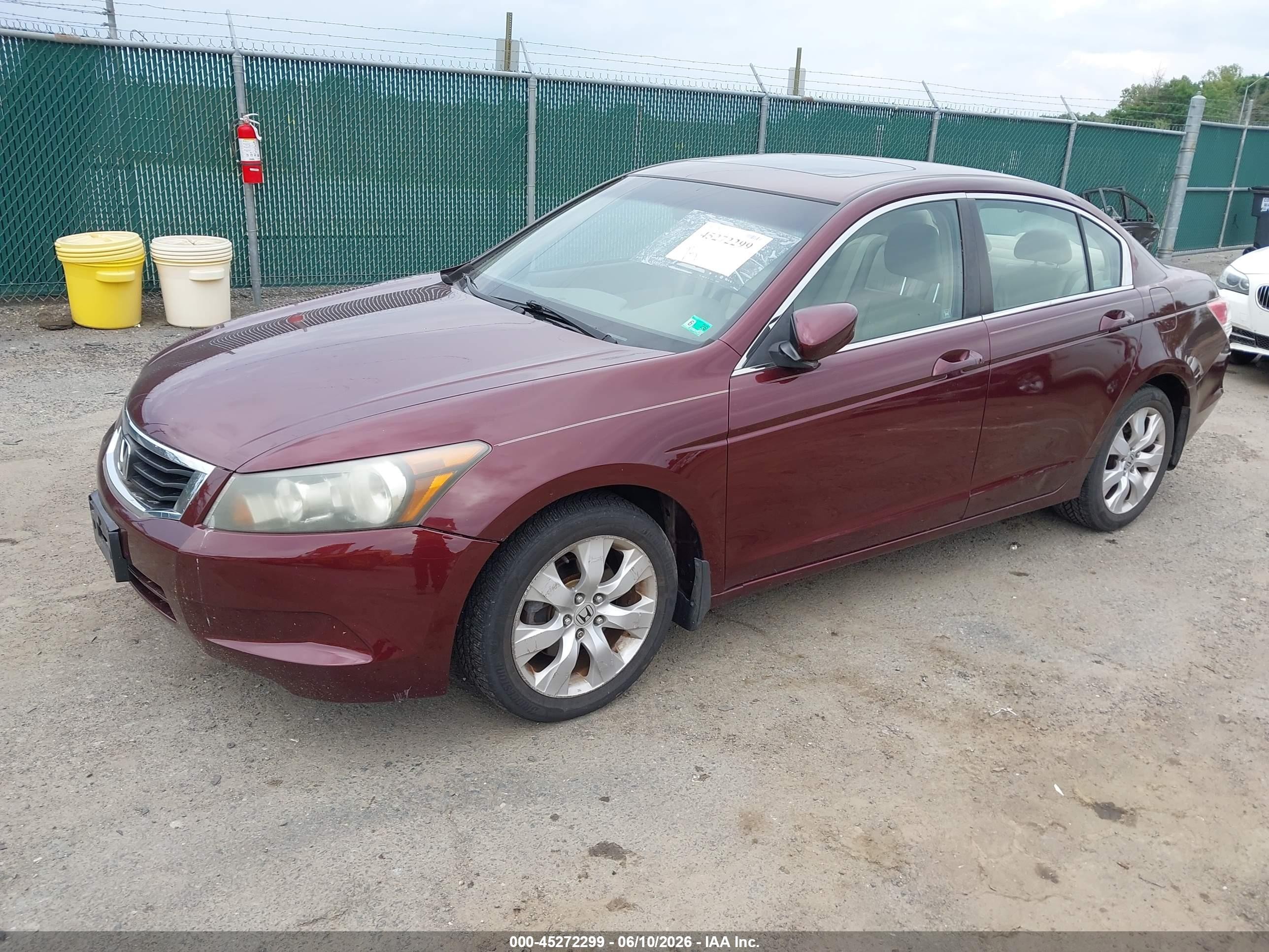 2009 Honda Accord 2.4 Ex-l Maroon vin: 1HGCP26819A163556