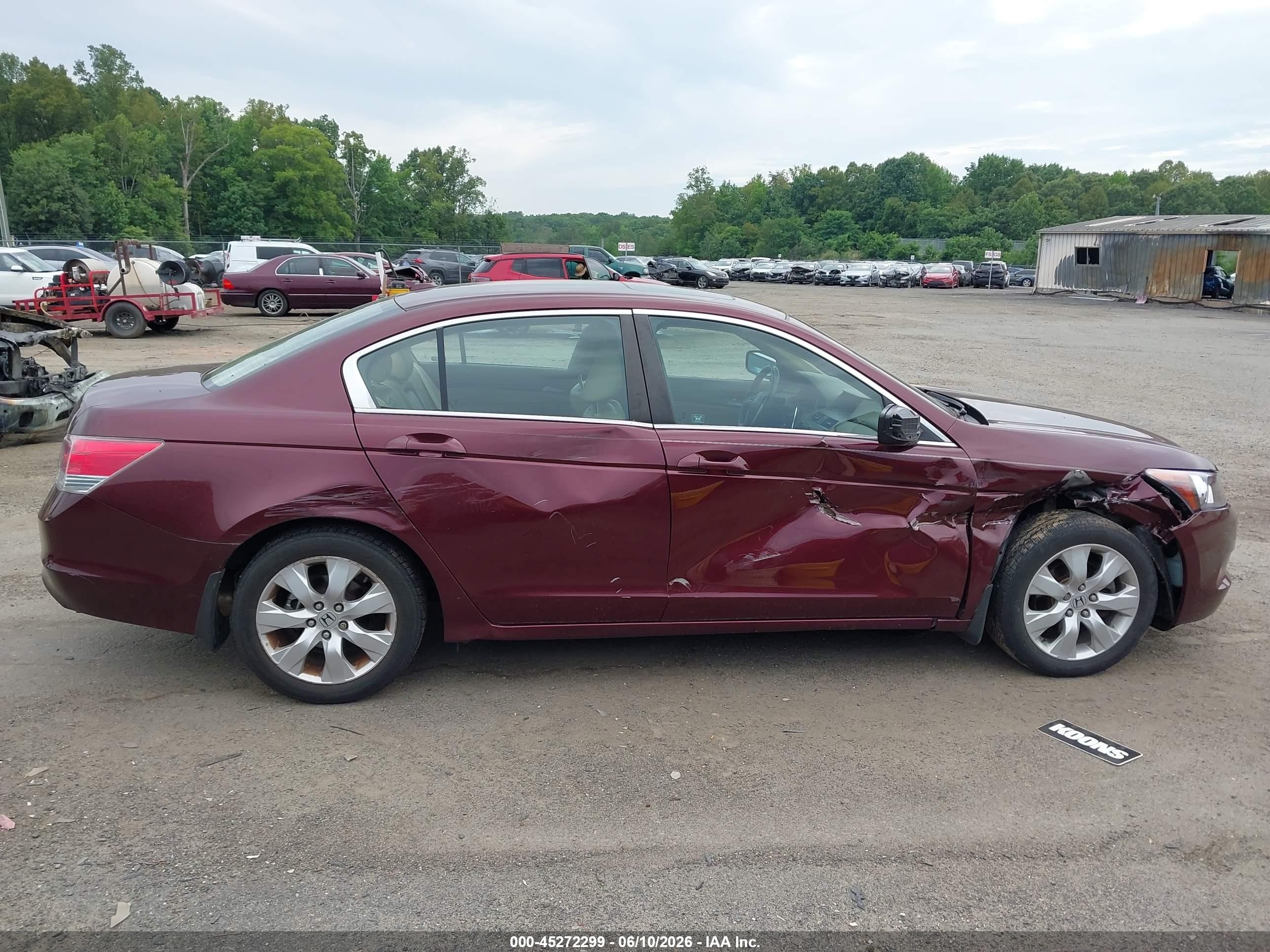 2009 Honda Accord 2.4 Ex-l Maroon vin: 1HGCP26819A163556