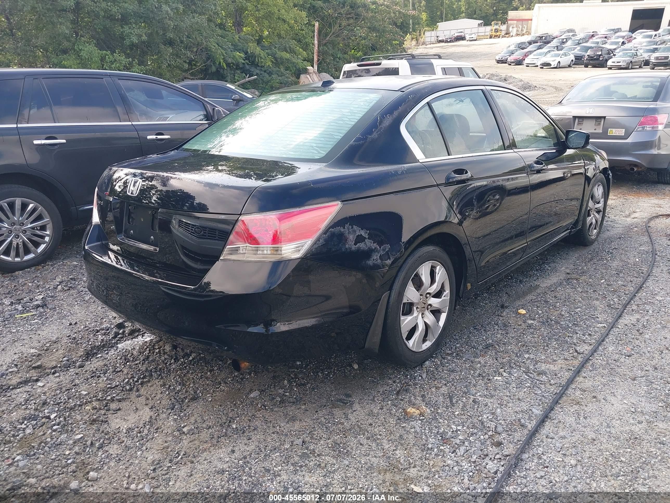 2008 Honda Accord 2.4 Ex-l Black vin: 1HGCP26828A059544