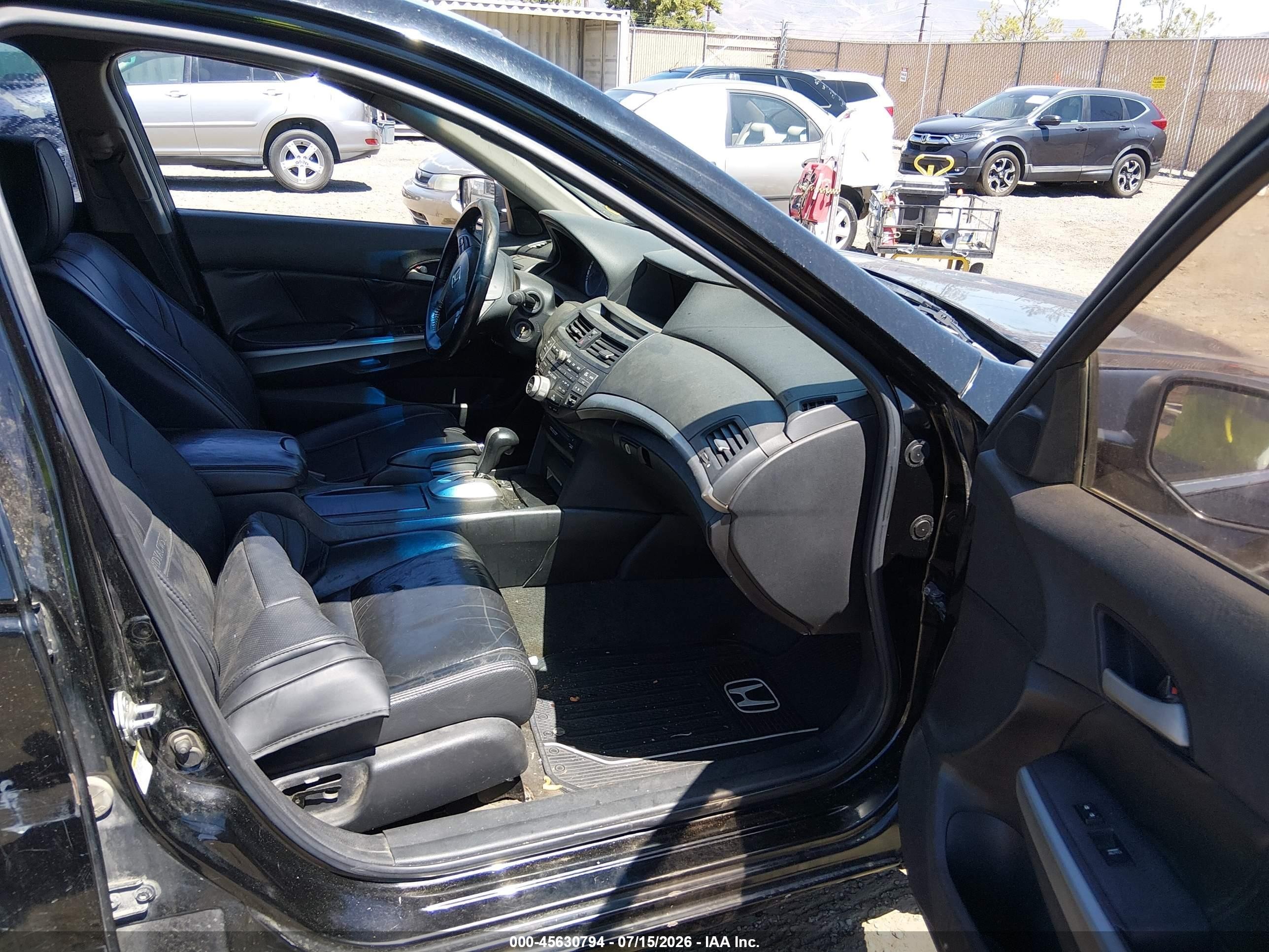 2009 Honda Accord 2.4 Ex-l Black vin: 1HGCP26829A014489