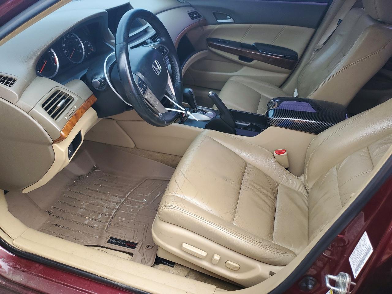 2009 Honda Accord Exl Maroon vin: 1HGCP26829A073865