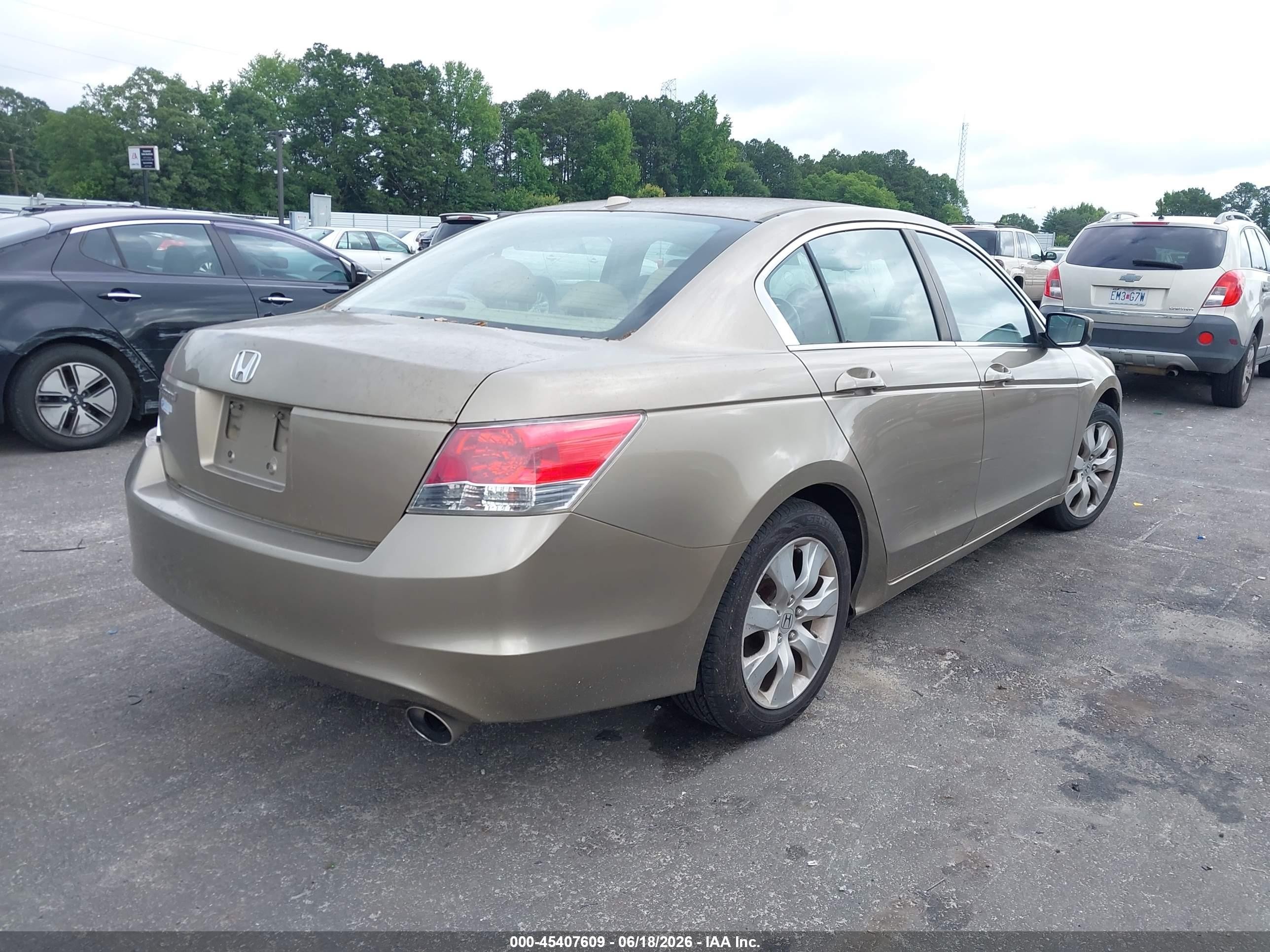 2009 Honda Accord 2.4 Ex-l Золотой vin: 1HGCP26829A074692