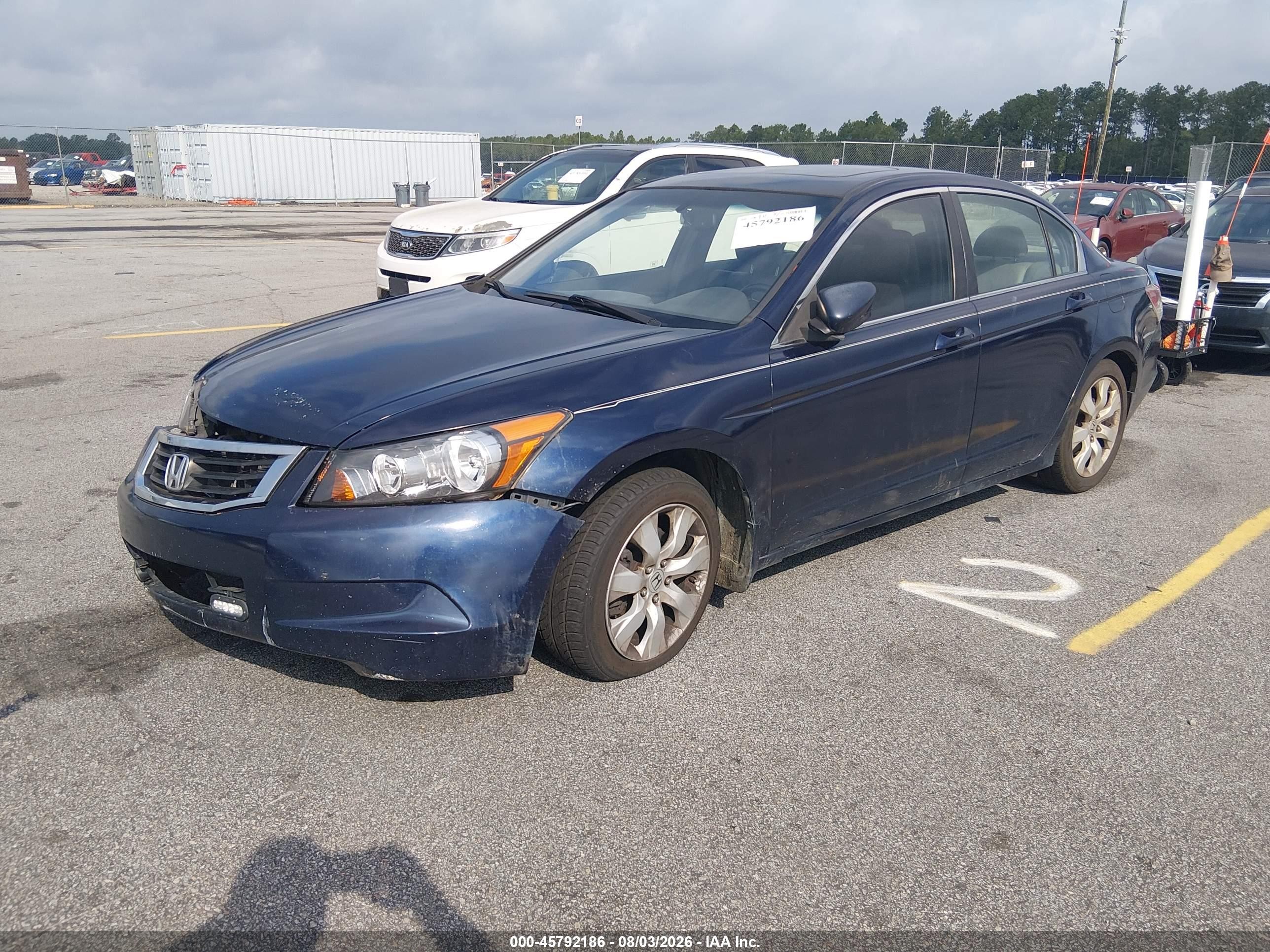 2009 Honda Accord 2.4 Ex-l Blue vin: 1HGCP26829A100384