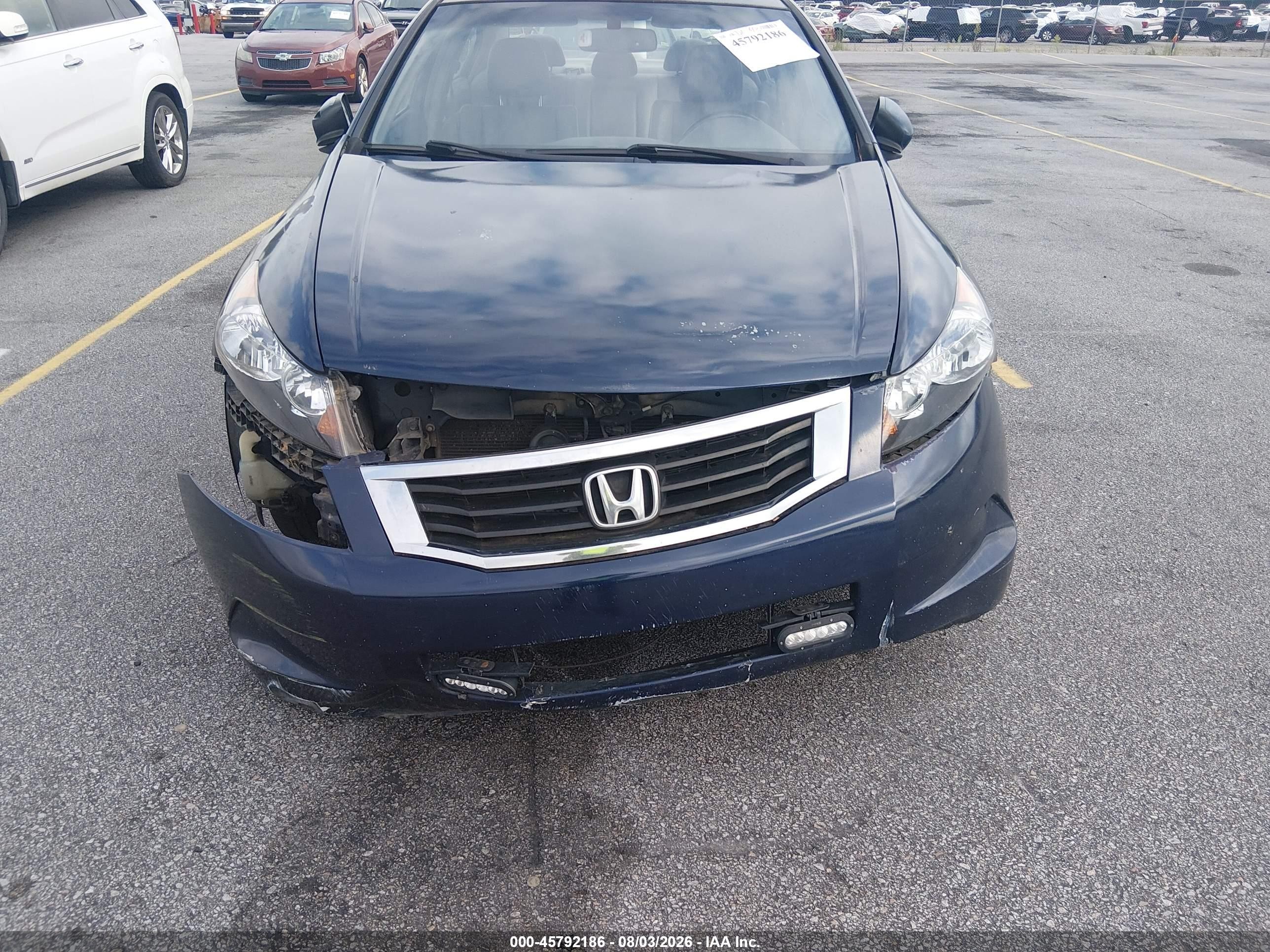 2009 Honda Accord 2.4 Ex-l Blue vin: 1HGCP26829A100384