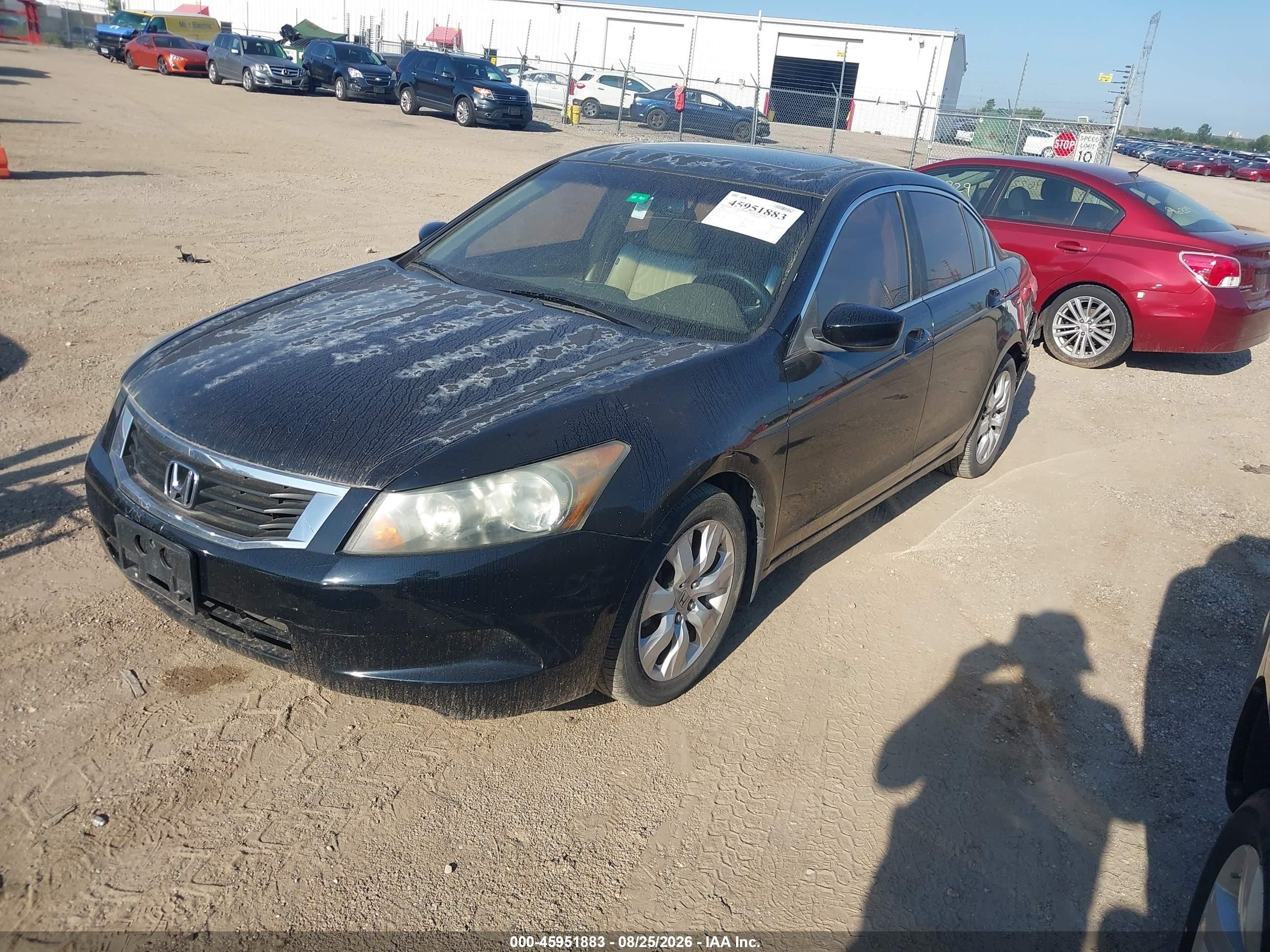 2008 Honda Accord 2.4 Ex-l Black vin: 1HGCP26838A025662