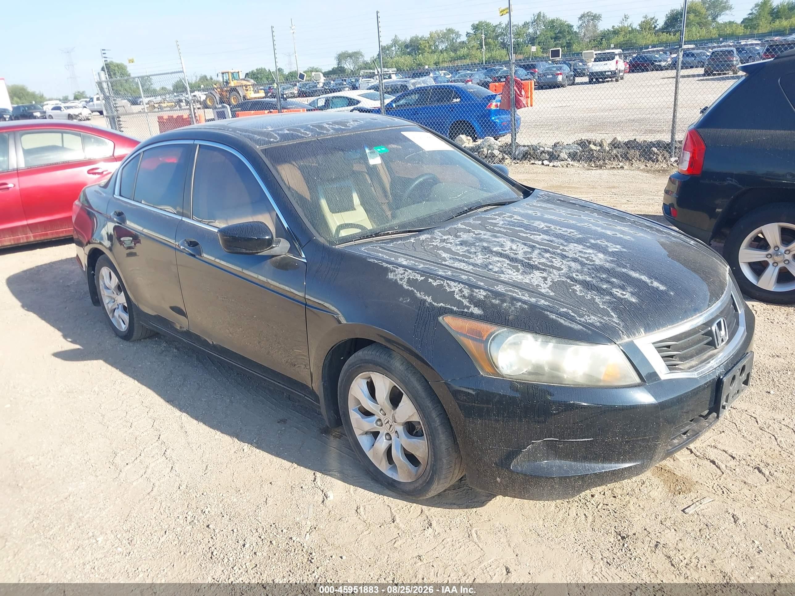 2008 Honda Accord 2.4 Ex-l Black vin: 1HGCP26838A025662