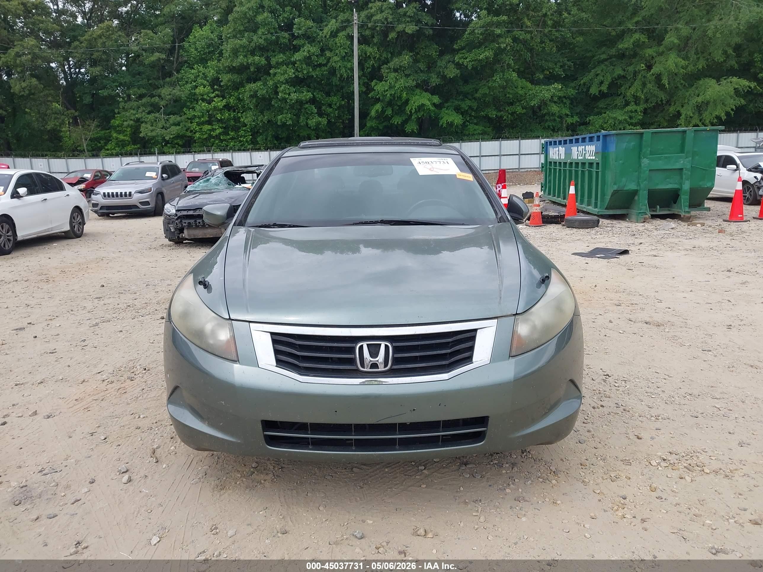 2008 Honda Accord 2.4 Ex-l Зеленый vin: 1HGCP26838A031056