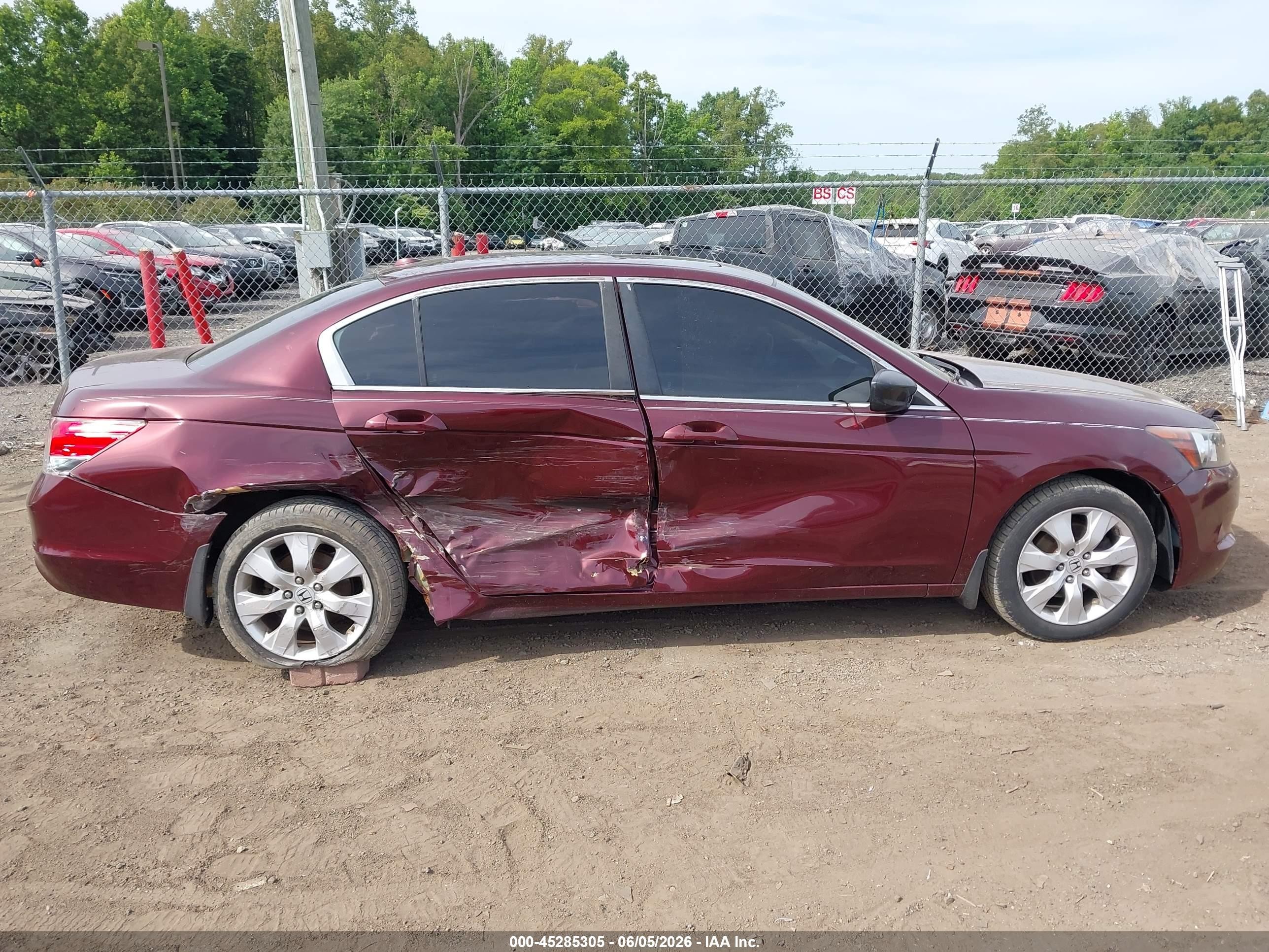 2008 Honda Accord 2.4 Ex-l Maroon vin: 1HGCP26838A040792