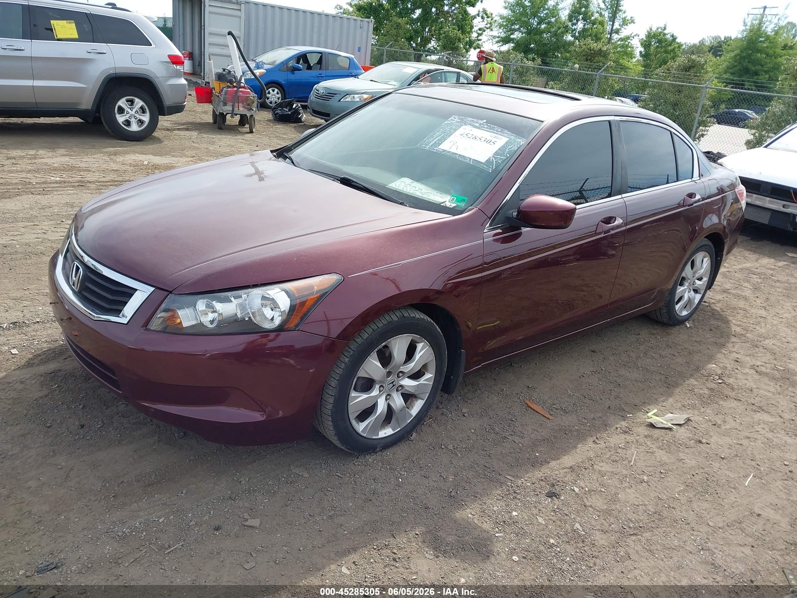 2008 Honda Accord 2.4 Ex-l Maroon vin: 1HGCP26838A040792