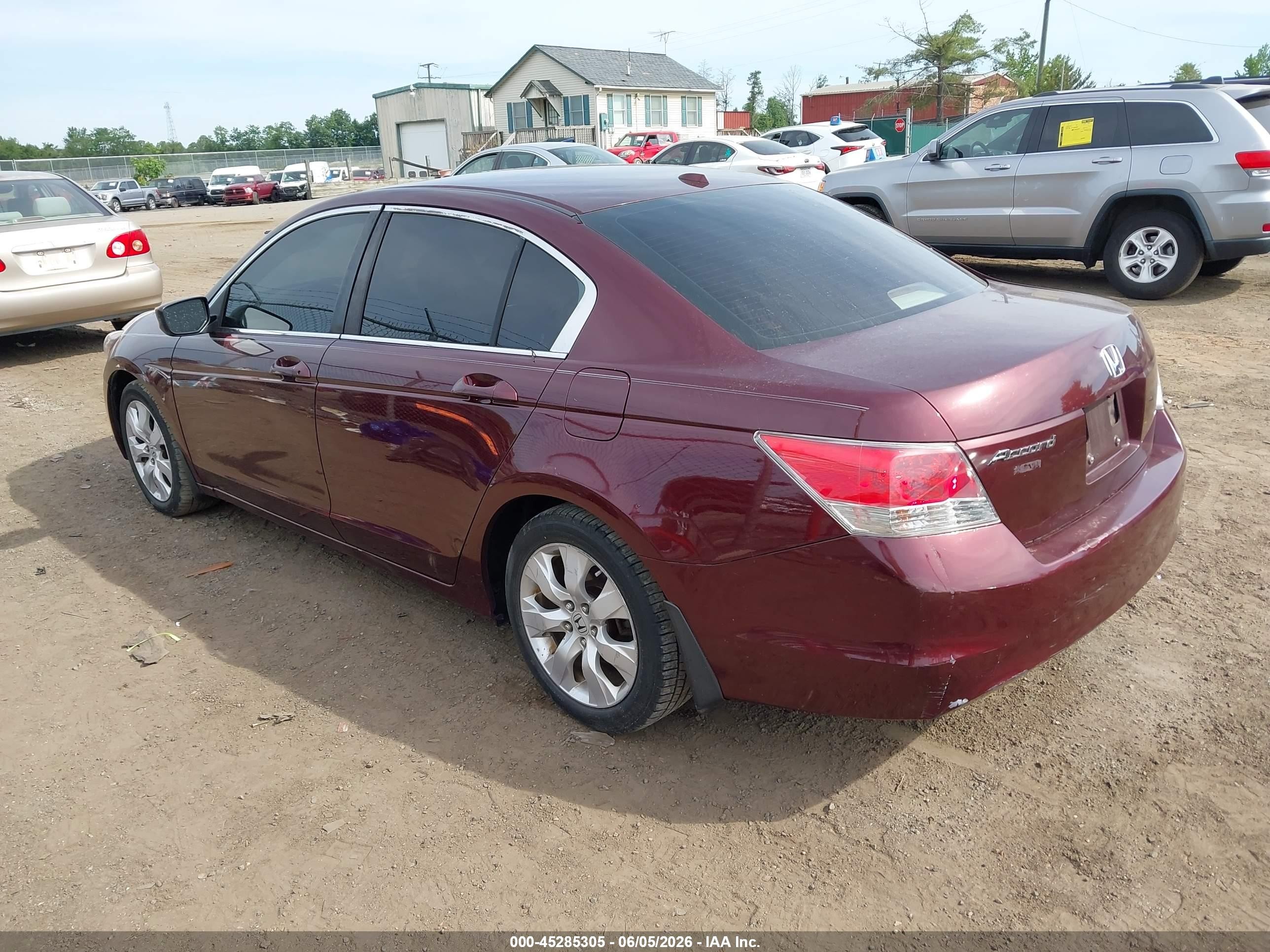 2008 Honda Accord 2.4 Ex-l Maroon vin: 1HGCP26838A040792