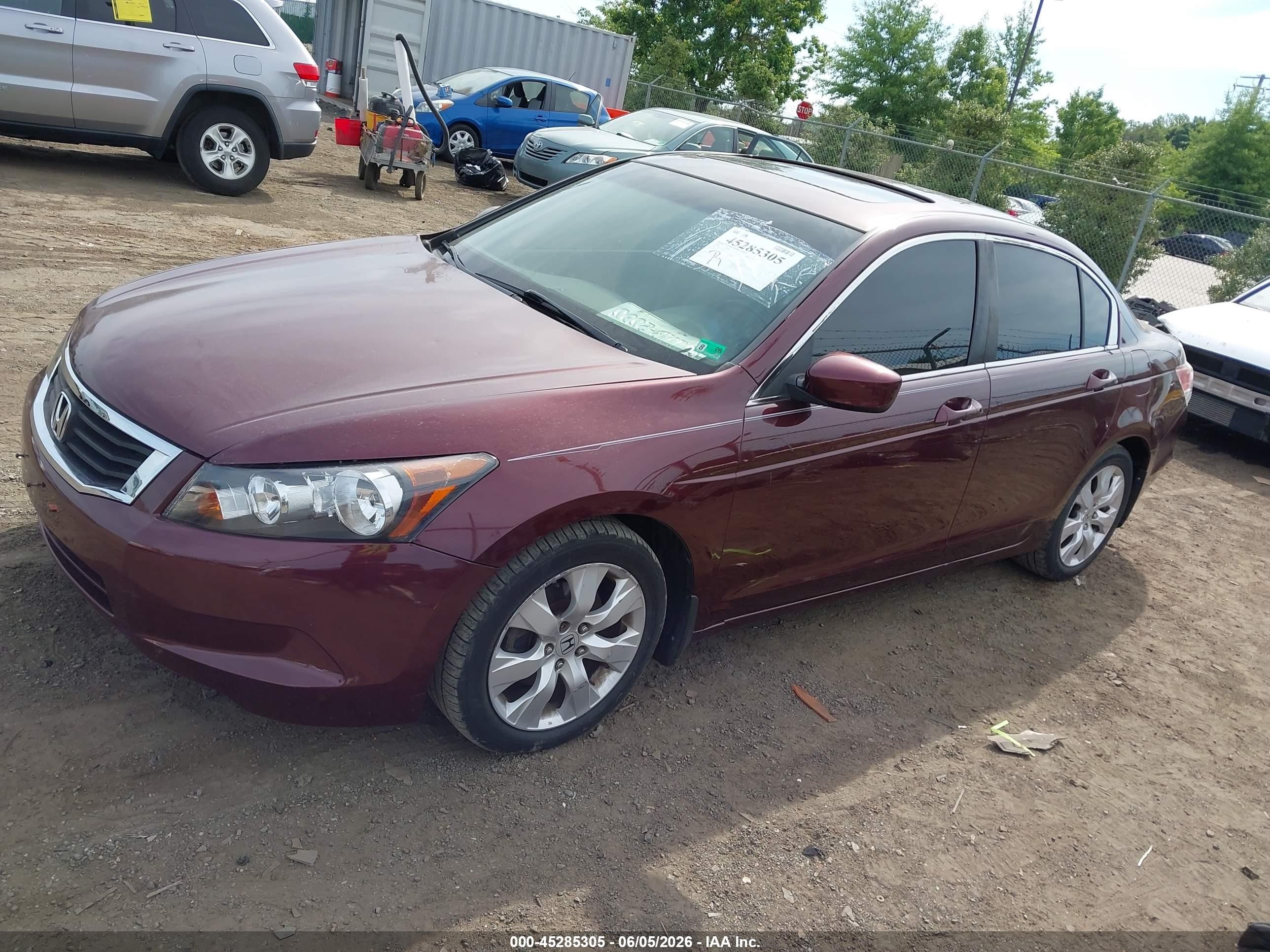 2008 Honda Accord 2.4 Ex-l Maroon vin: 1HGCP26838A040792