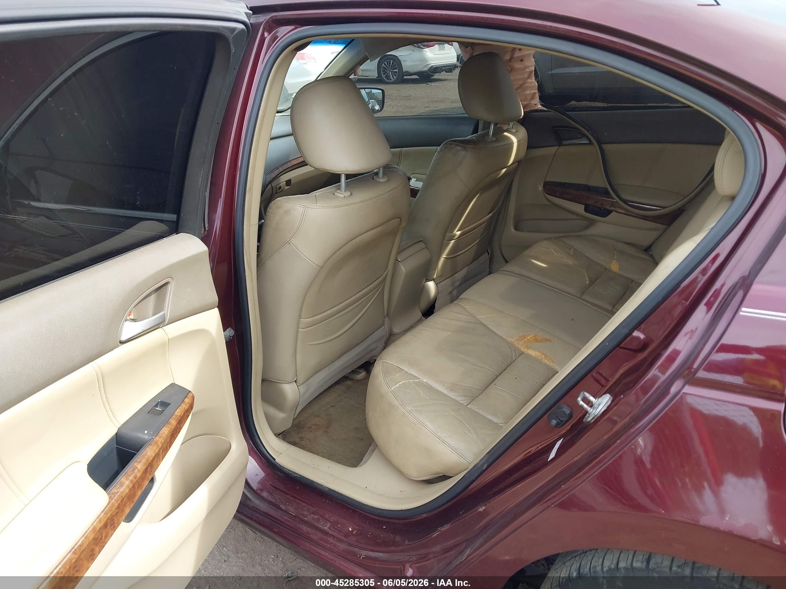 2008 Honda Accord 2.4 Ex-l Maroon vin: 1HGCP26838A040792