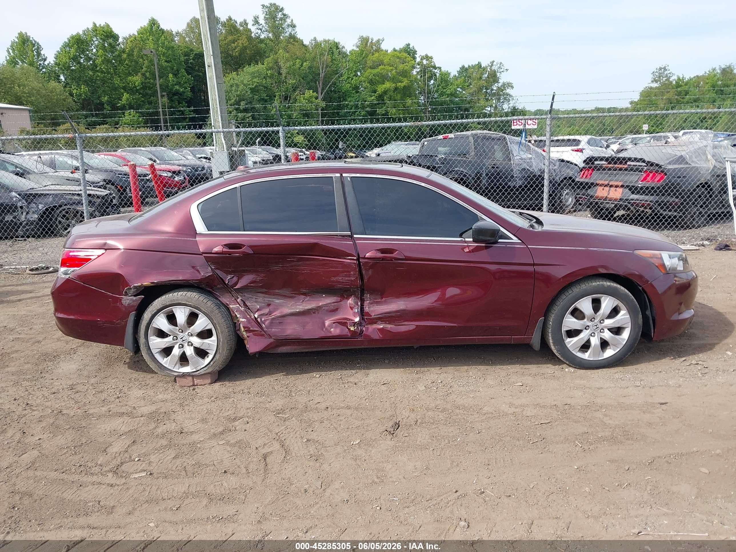2008 Honda Accord 2.4 Ex-l Maroon vin: 1HGCP26838A040792